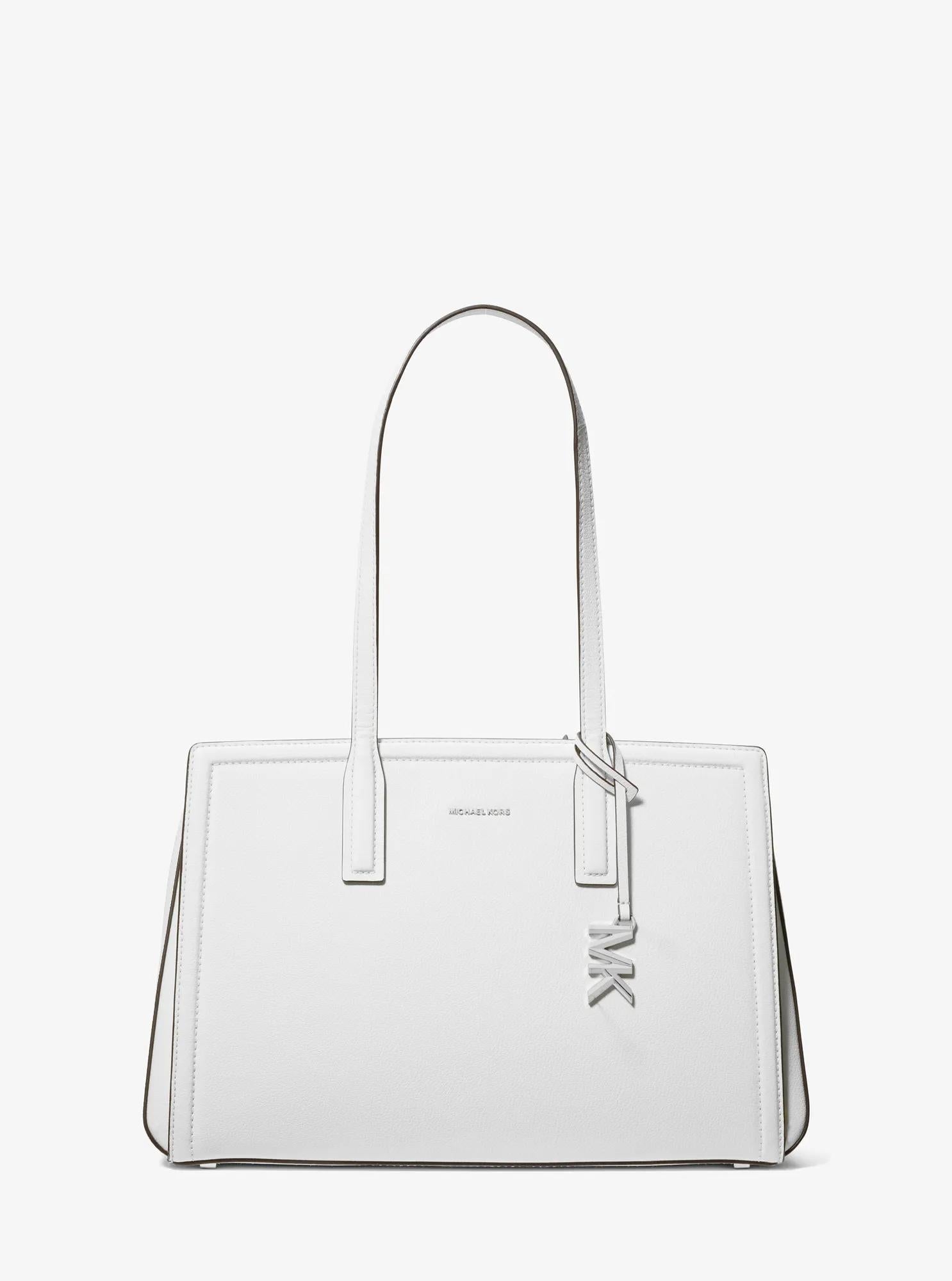 Michael Kors Laila Medium Pebbled Leather Tote Bag Work Shoulder Bag
