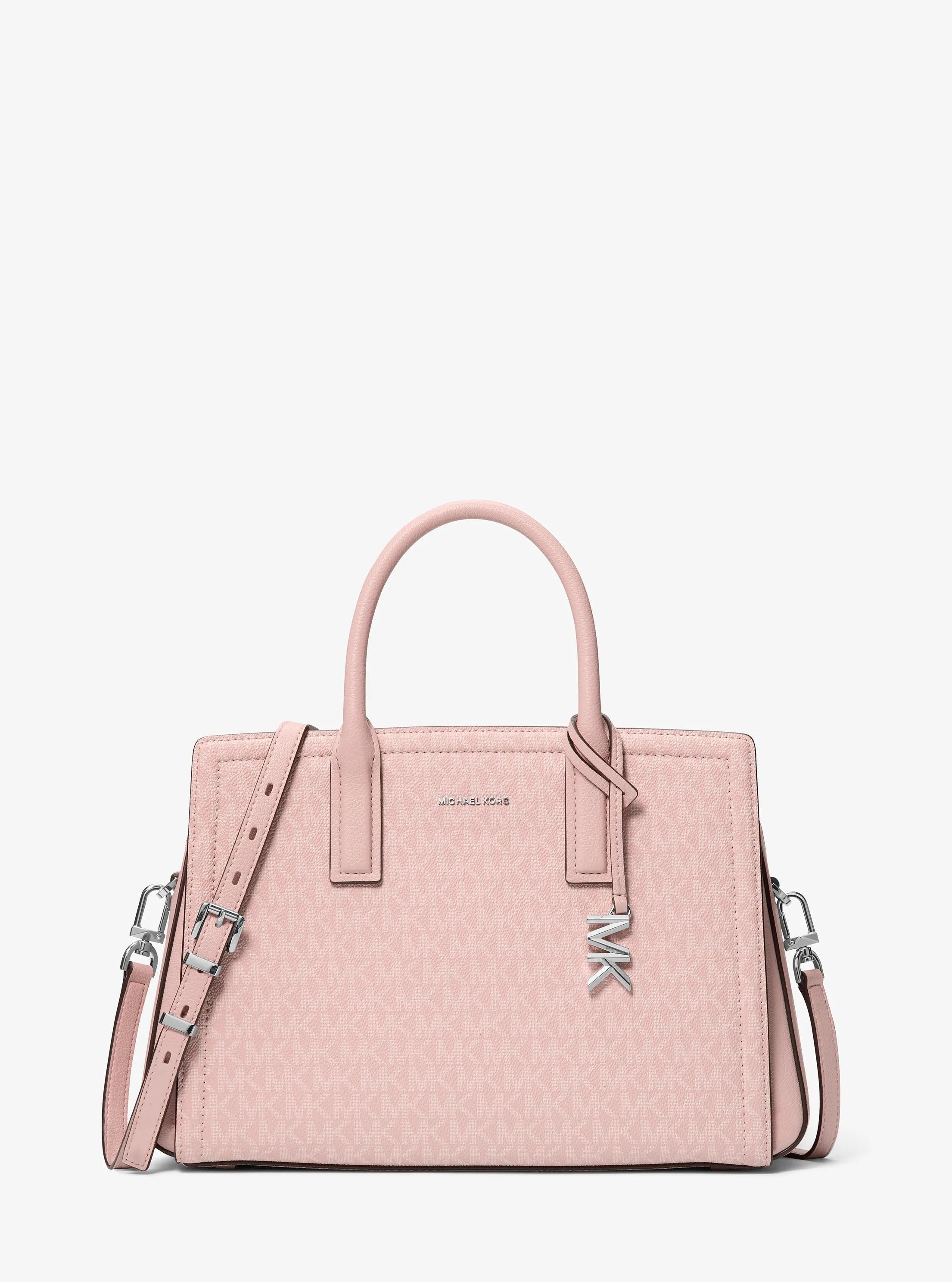 Michael Kors Laila Medium Signature Signature Logo Satchel