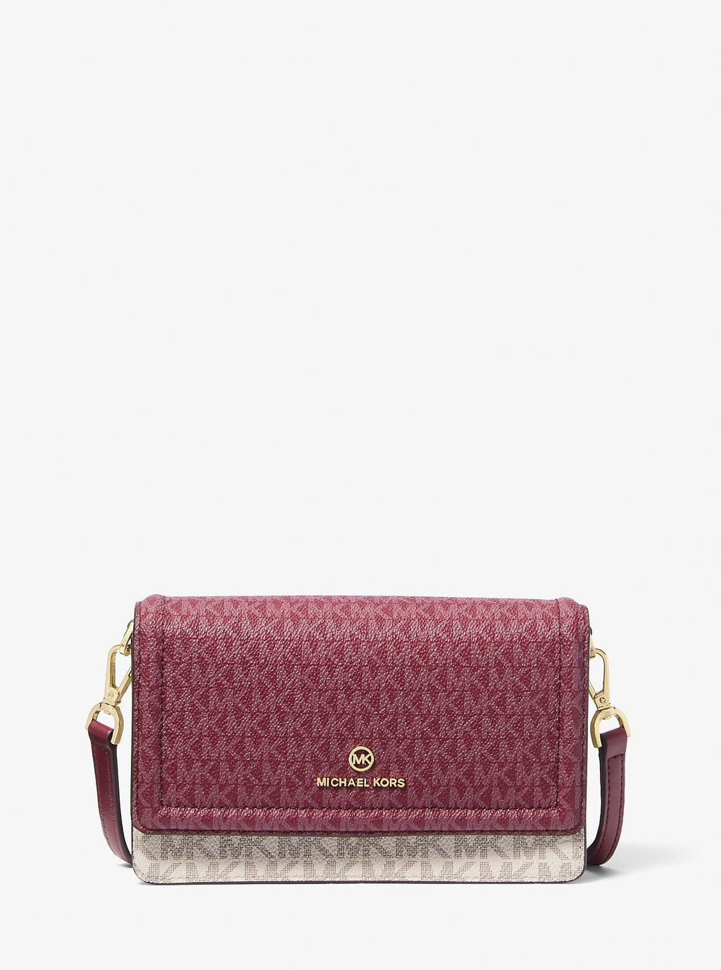 Michael Kors Jet Set Small Two-Tone Signature Logo Phone Crossbody Bag Bag Bag