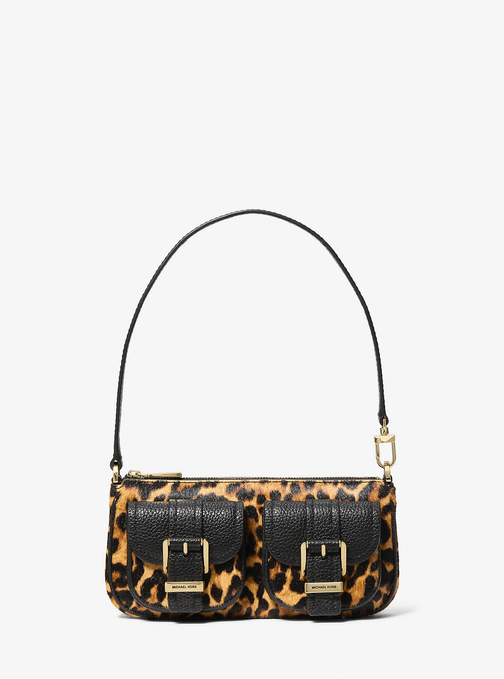 Michael Kors Zoe Small Leopard Print Calf Hair Pochette