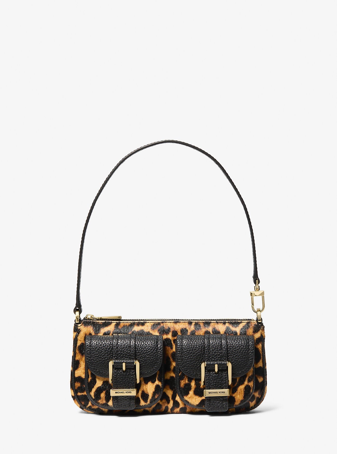 Michael Kors Zoe Small Leopard Print Calf Hair Pochette