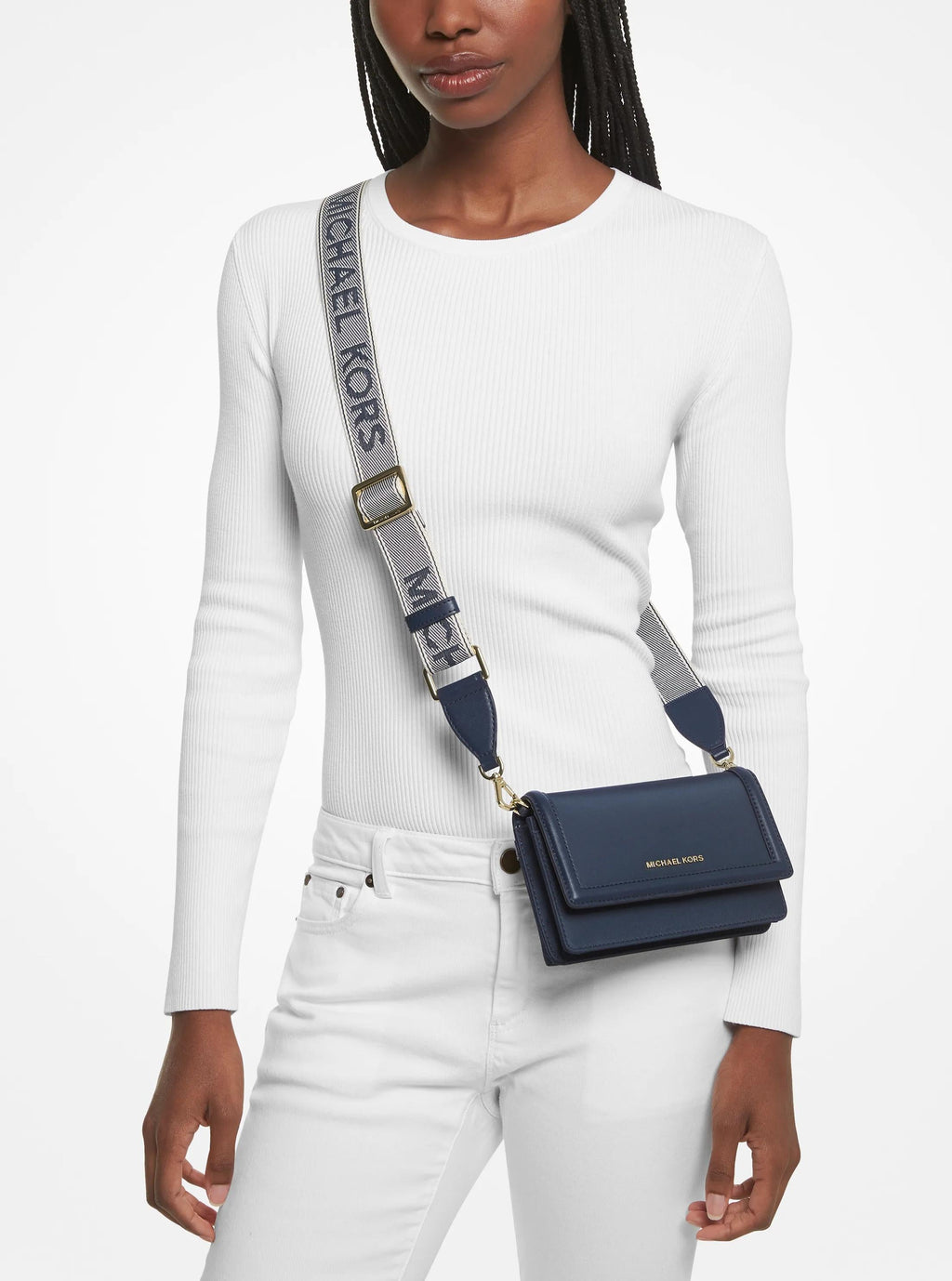 Michael Kors Jet Set Small Nylon Gabardine Phone Crossbody Bag Bag Bag
