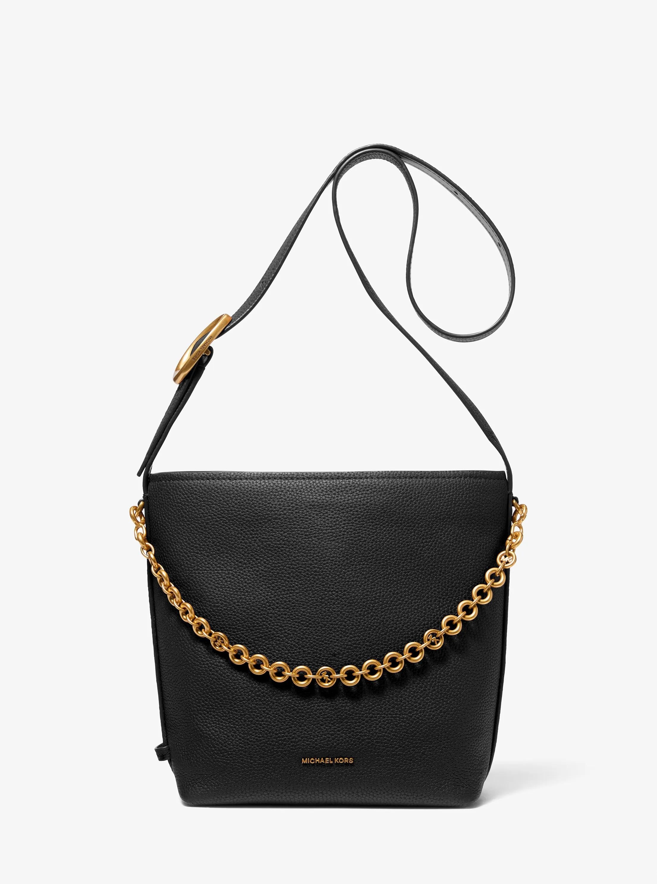 Michael Kors Nolita Small Pebbled Leather Bucket Tote Bag Work Shoulder Bag
