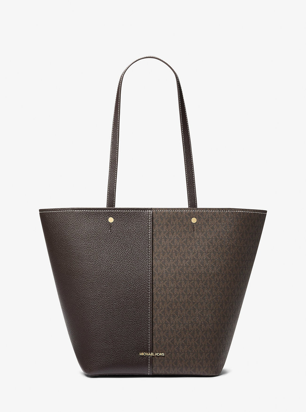 Michael Kors Flora Large Signature Signature Logo and Leather Tote Bag Work Shoulder Bag