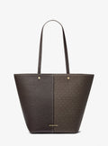 Michael Kors Flora Large Signature Signature Logo and Leather Tote Bag Work Shoulder Bag