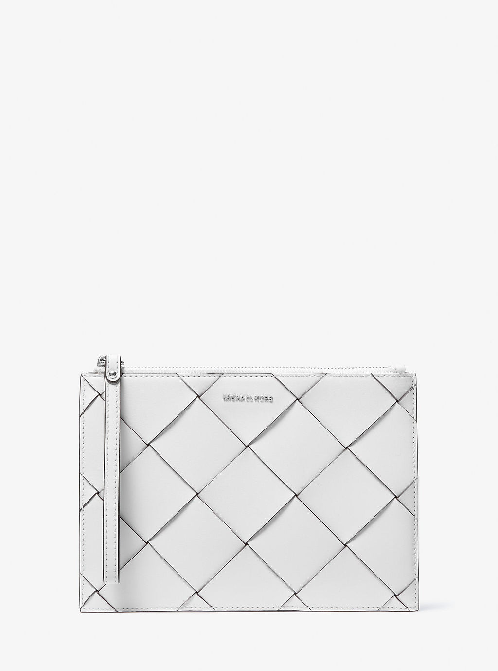 Michael Kors Jet Set Travel Extra-Large Woven Leather Wristlet