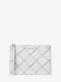 Michael Kors Jet Set Travel Extra-Large Woven Leather Wristlet