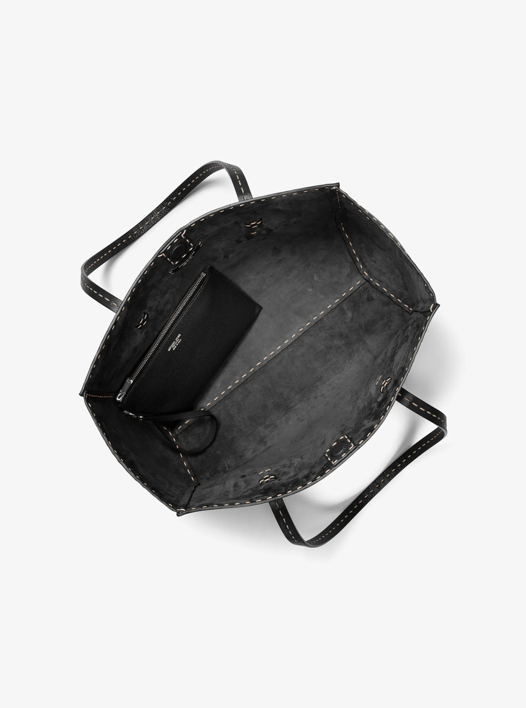 Michael Kors Sharon Hand-Stitched Pebbled Leather Tote Bag Work Shoulder Bag