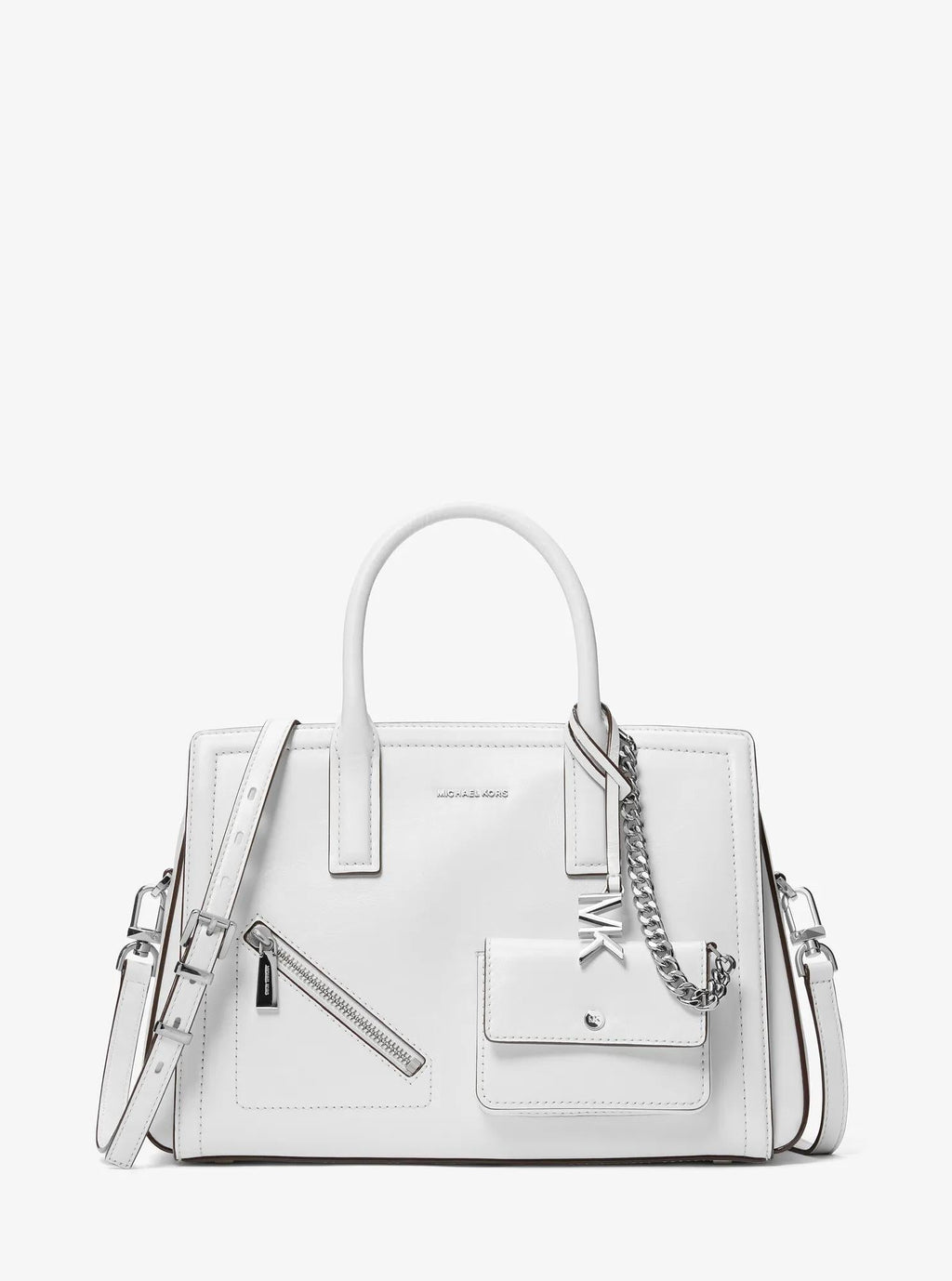 Michael Kors Laila Medium Leather Satchel with Card Case