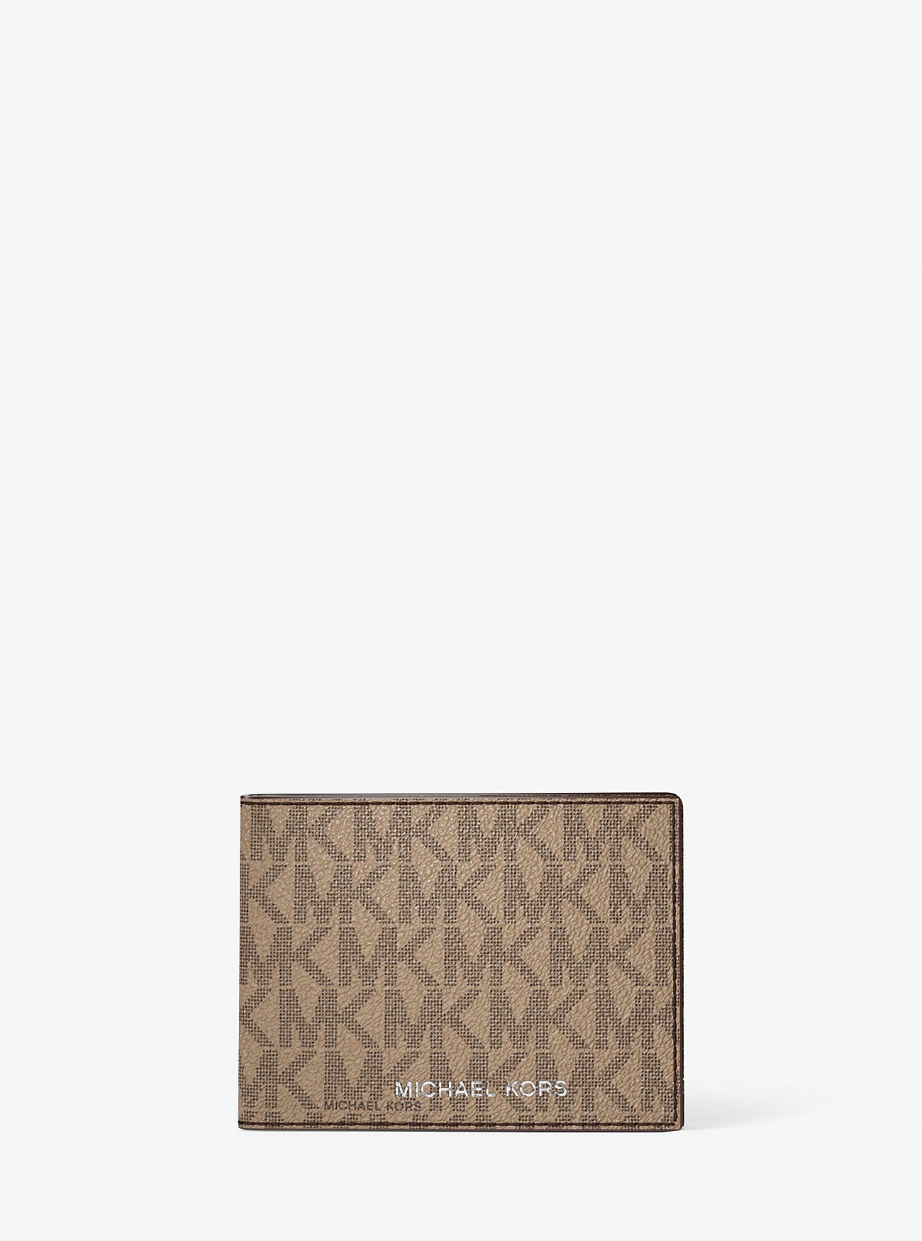 Michael Kors Harrison Signature Logo Billfold Wallet With Passcase