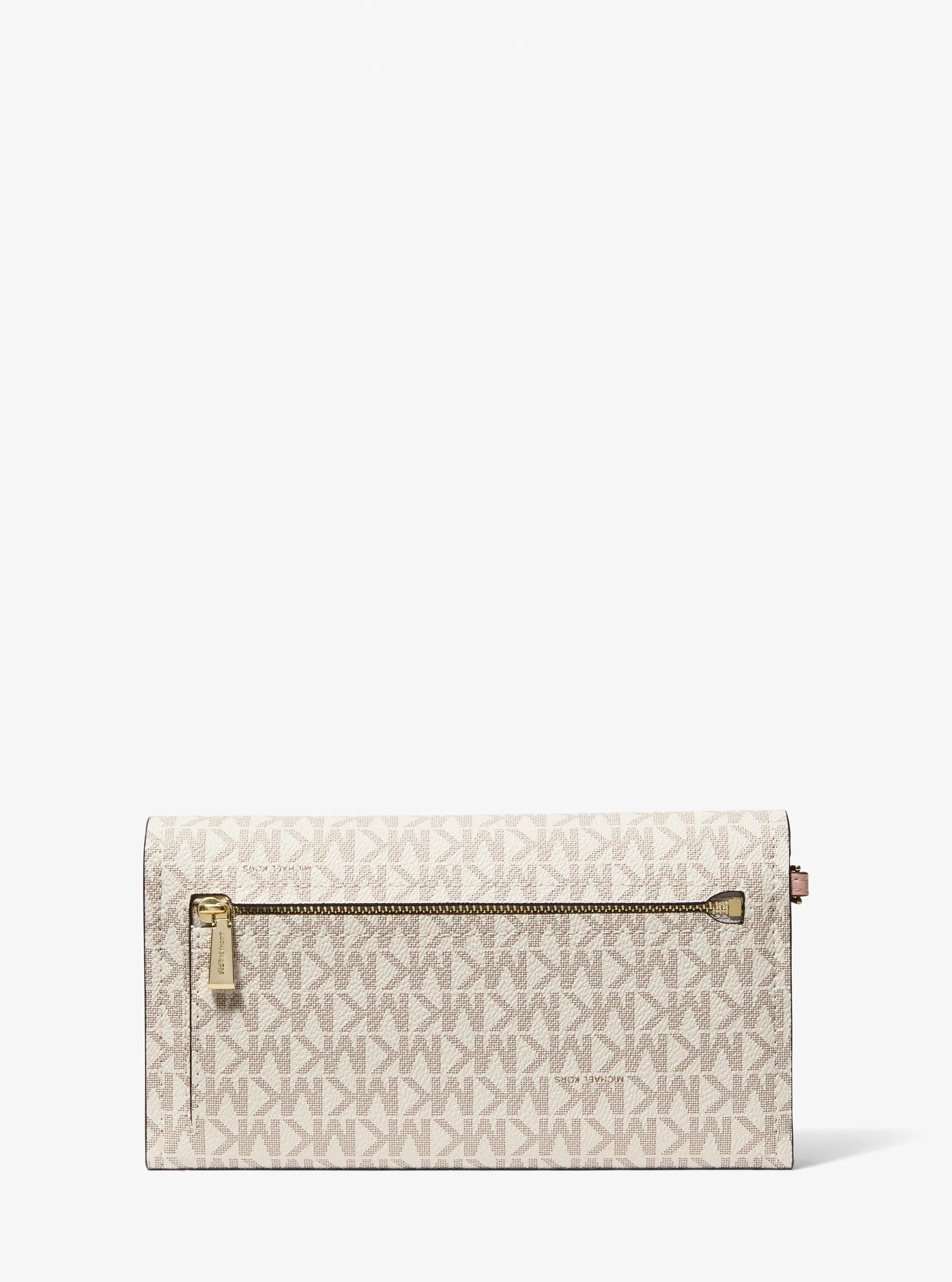 Michael Kors Jet Set Medium Signature Signature Logo Smartphone Wristlet