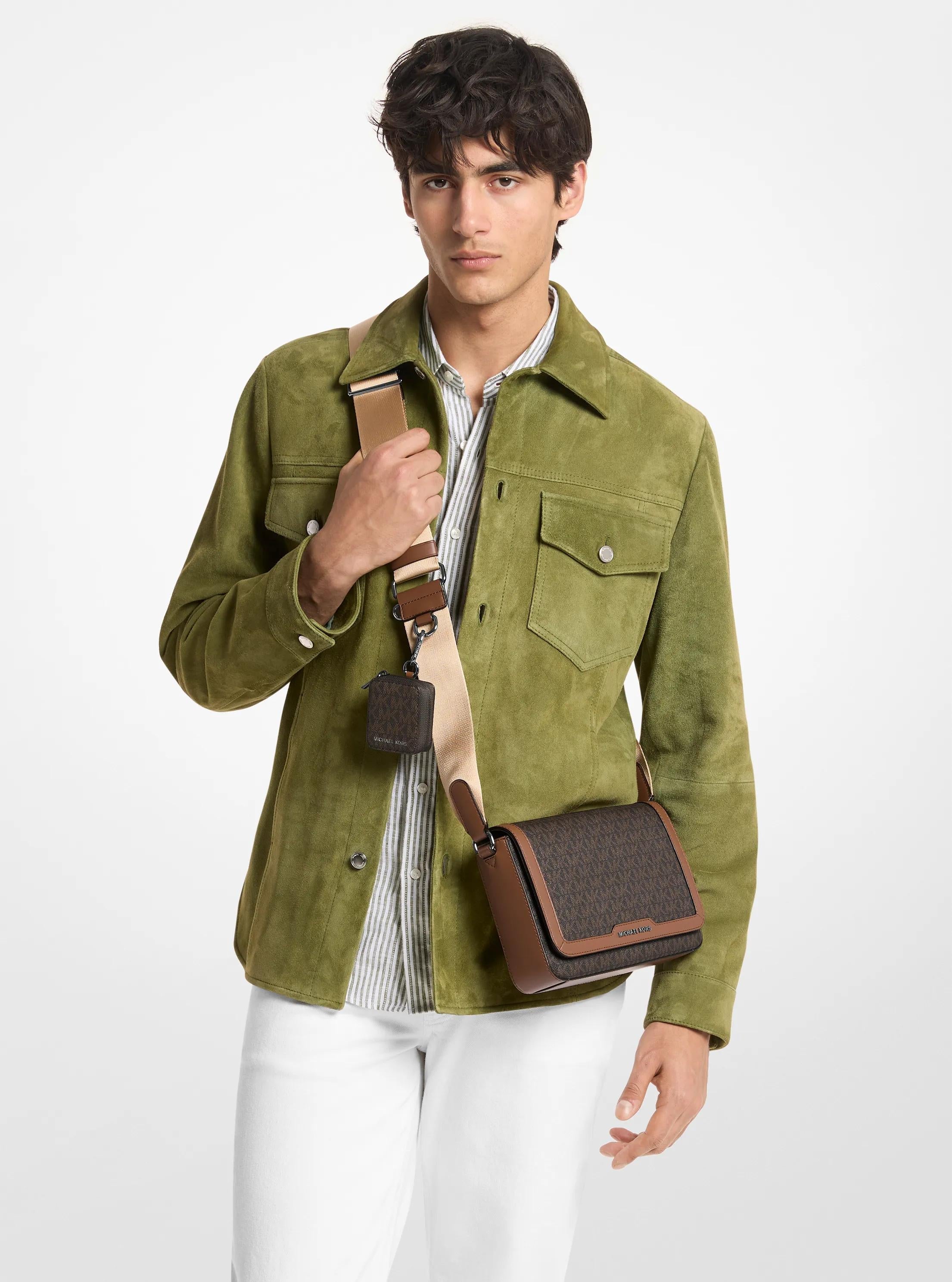 Michael Kors Hudson Mini Signature Signature Logo Crossbody Bag Bag With Airpod Case for Apple Airpods Pro