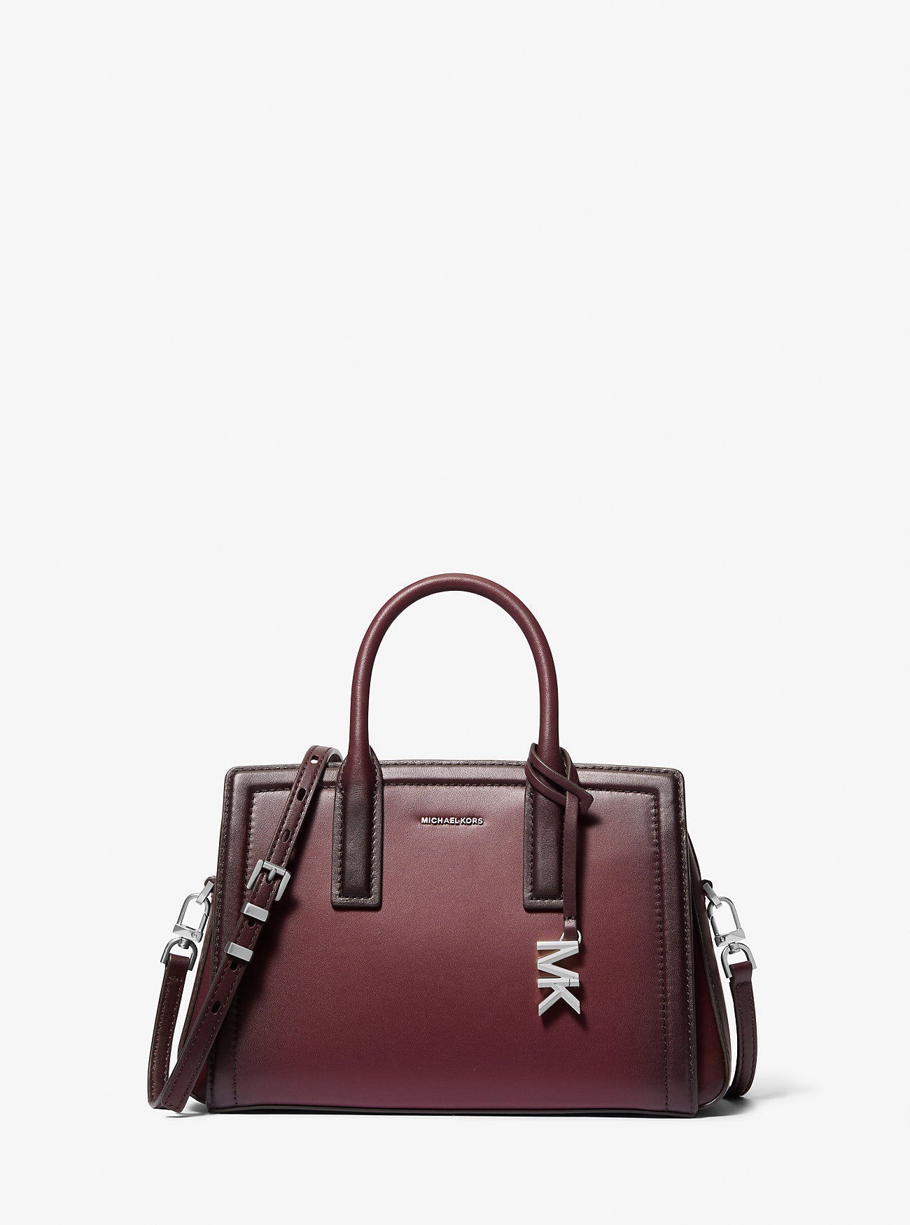 Michael Kors Laila Small Burnished Leather Satchel