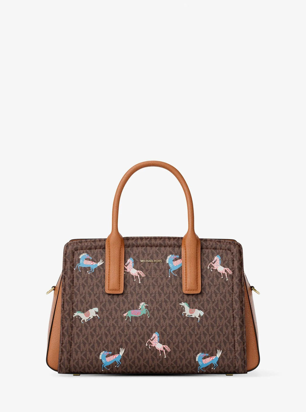 Michael Kors Laila Medium Signature Signature Logo Satchel