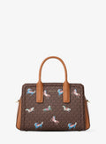 Michael Kors Laila Medium Signature Signature Logo Satchel