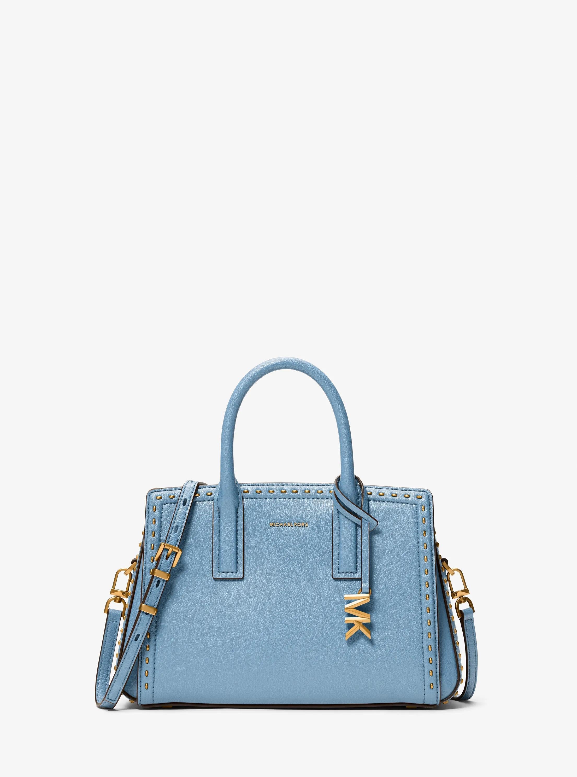 Michael Kors Laila Small Studded Leather Satchel
