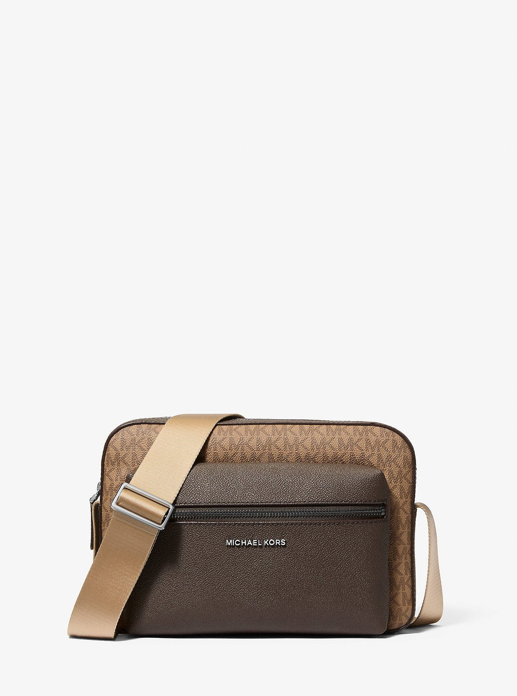 Michael Kors Hudson Textured and Signature Signature Logo Camera Crossbody Bag Bag