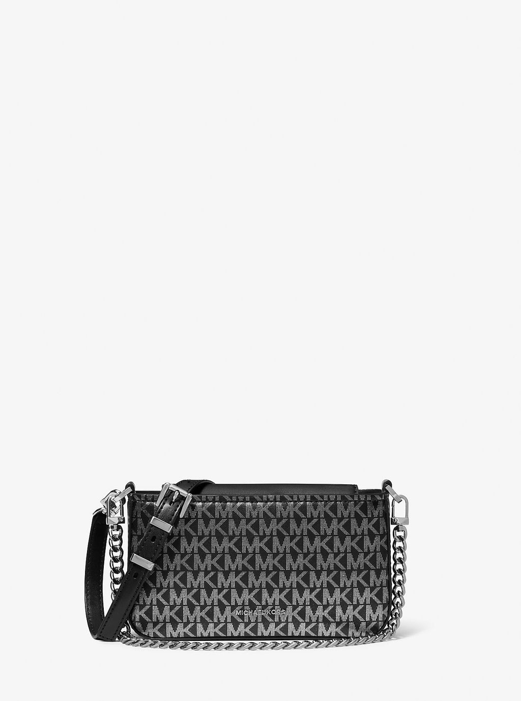 Michael Kors Bryant Small Metallic Signature Signature Logo Convertible Pochette