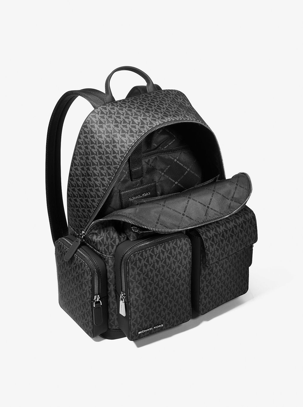 Michael Kors Brooklyn Medium Printed Signature Signature Logo Cargo Backpack Travel School Bag