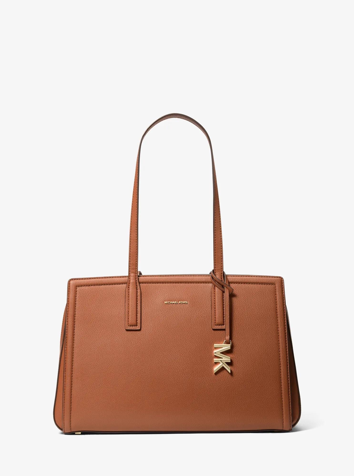Michael Kors Laila Medium Leather Tote Bag Work Shoulder Bag