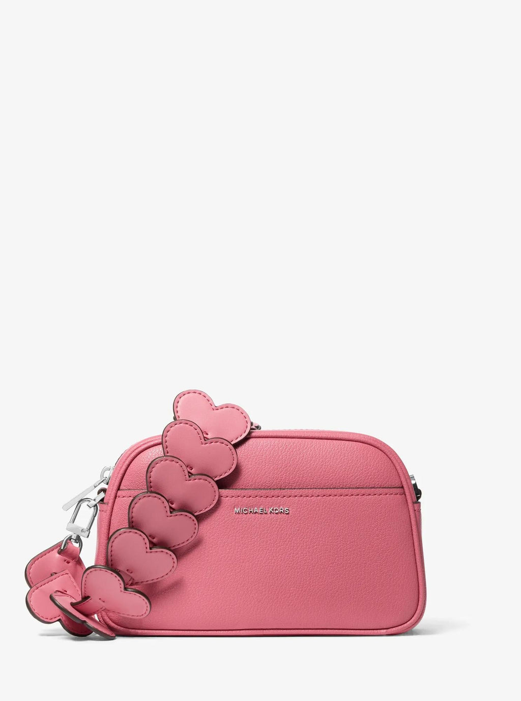 Michael Kors Jet Set Small Leather and Heart Embellished Strap Camera Crossbody Bag Bag