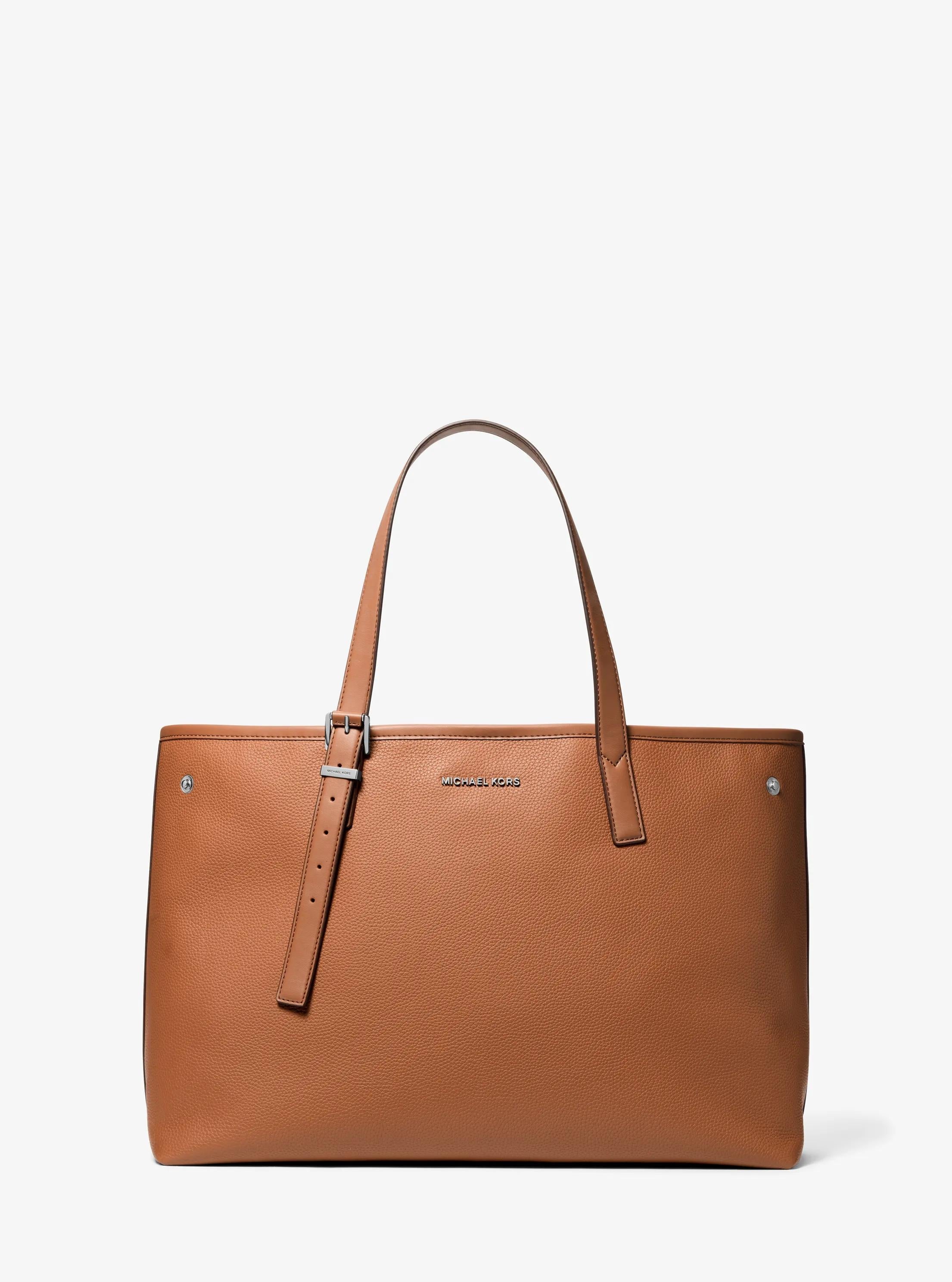 Michael Kors Hudson Medium Pebbled Leather Everyday Tote Bag Work Shoulder Bag