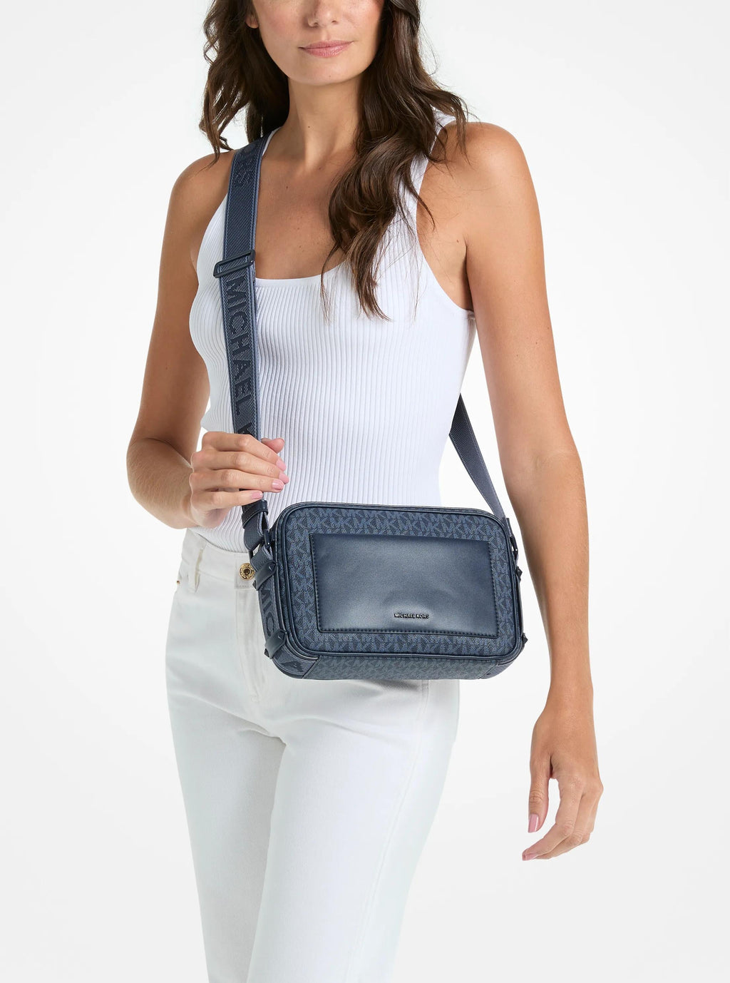 Michael Kors Maeve Large Signature Signature Logo Crossbody Bag Bag