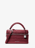 Michael Kors Jana Extra-Small Crocodile Embossed Leather Crossbody Bag Bag
