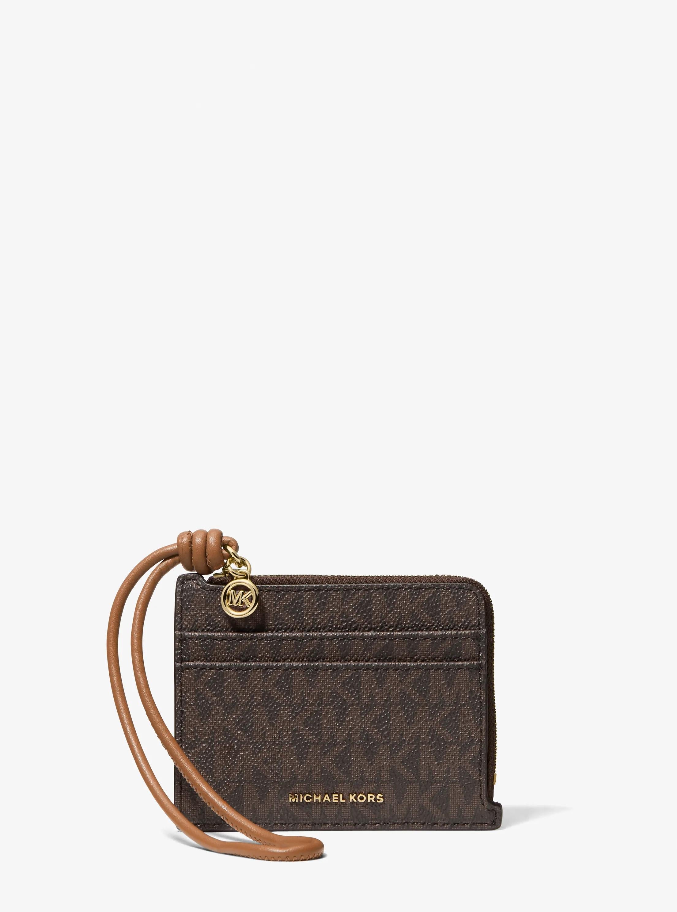 Michael Kors Jet Set Small Signature Signature Logo Card Case Wristlet