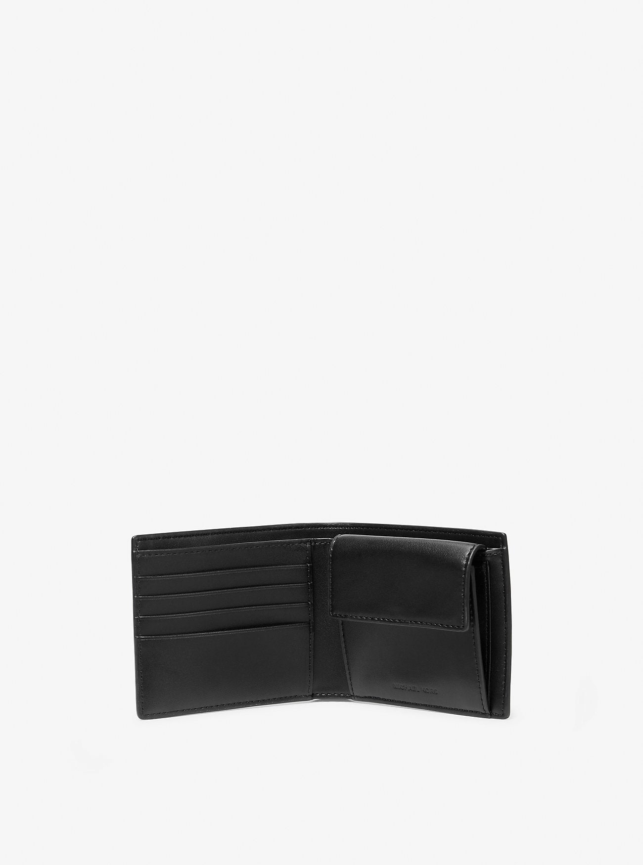 Michael Kors Greyson Signature Logo Billfold Wallet With Coin Pocket