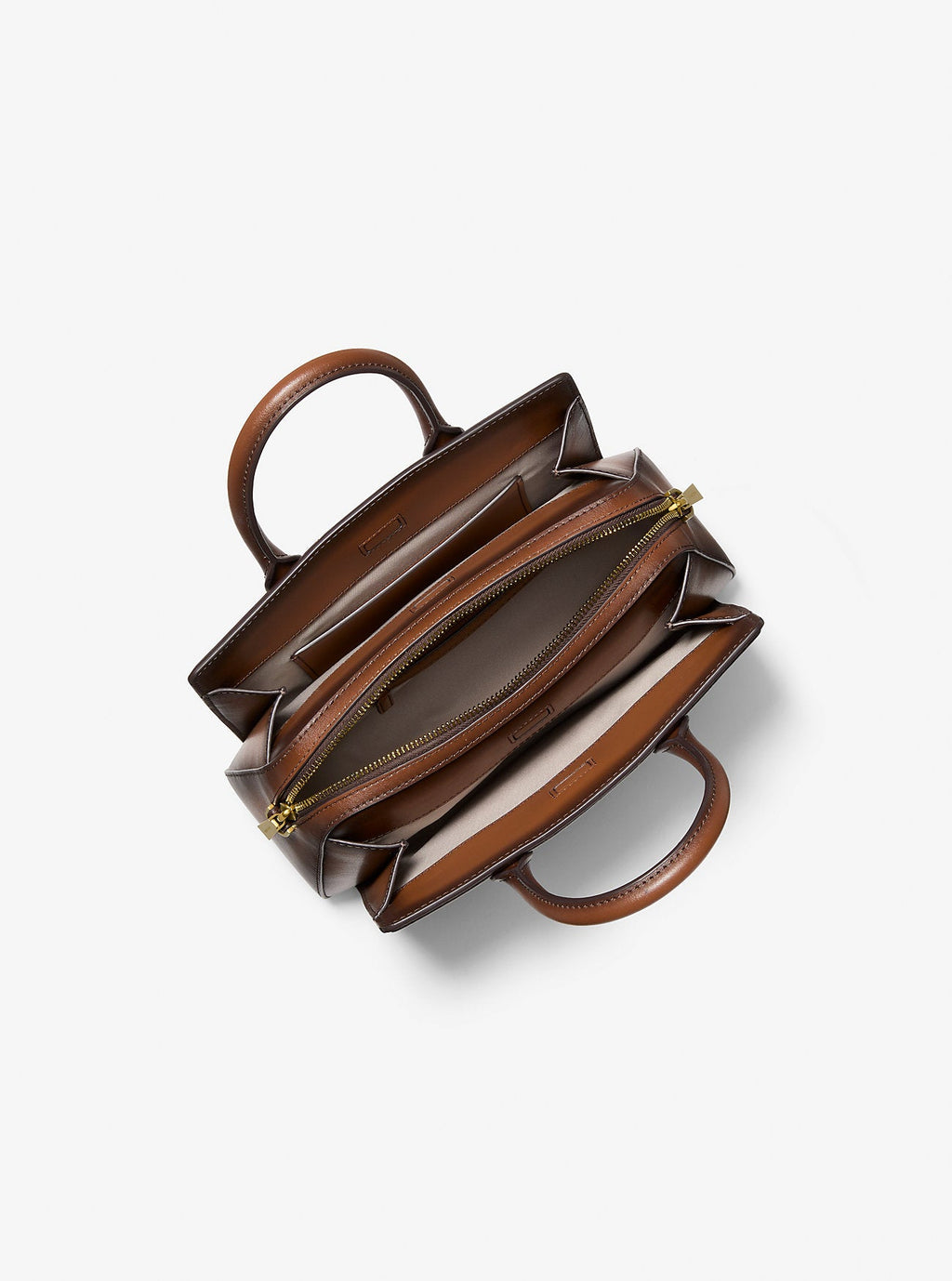 Michael Kors Laila Small Burnished Leather Satchel