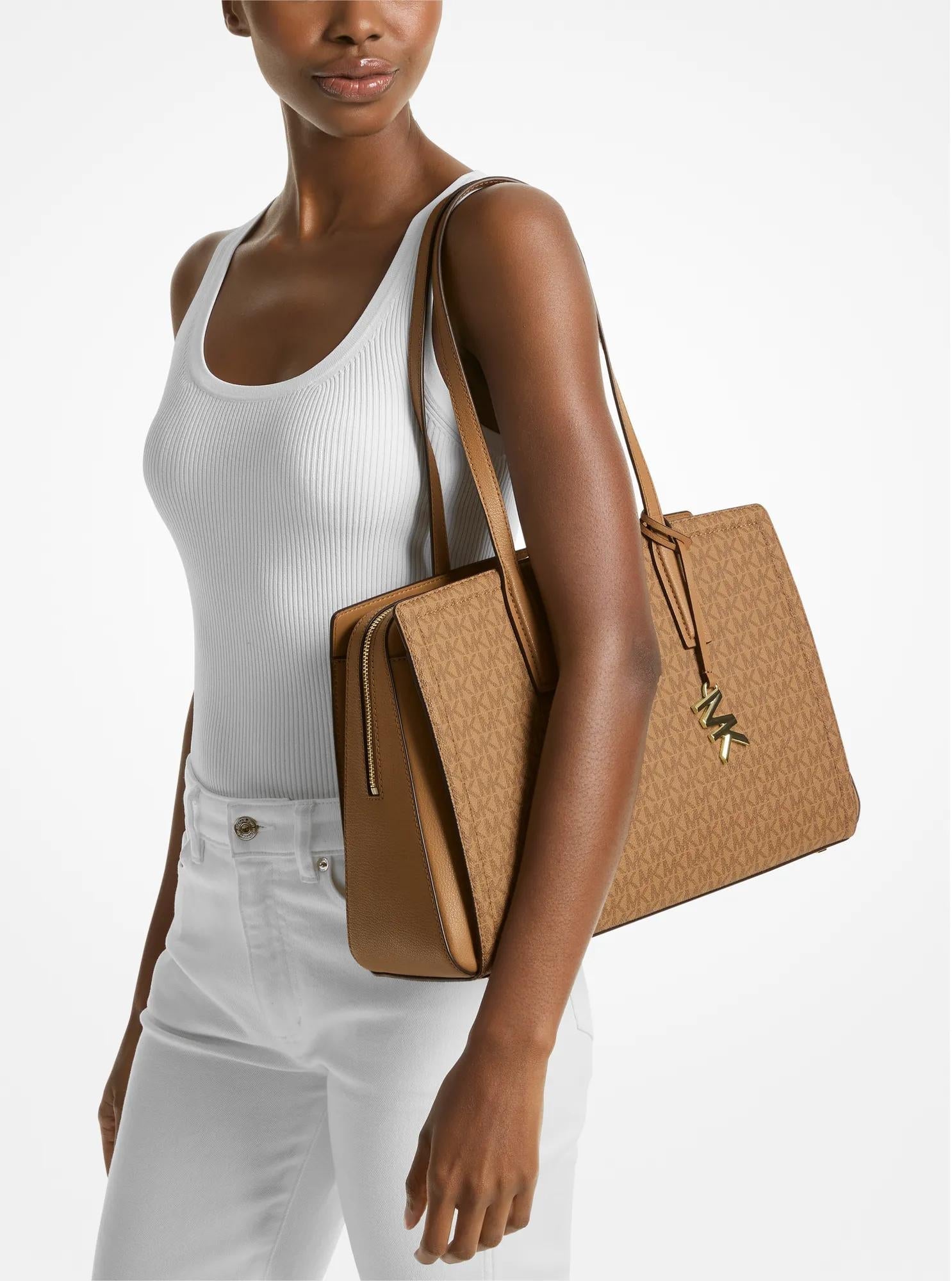 Michael Kors Laila Medium Signature Signature Logo Tote Bag Work Shoulder Bag