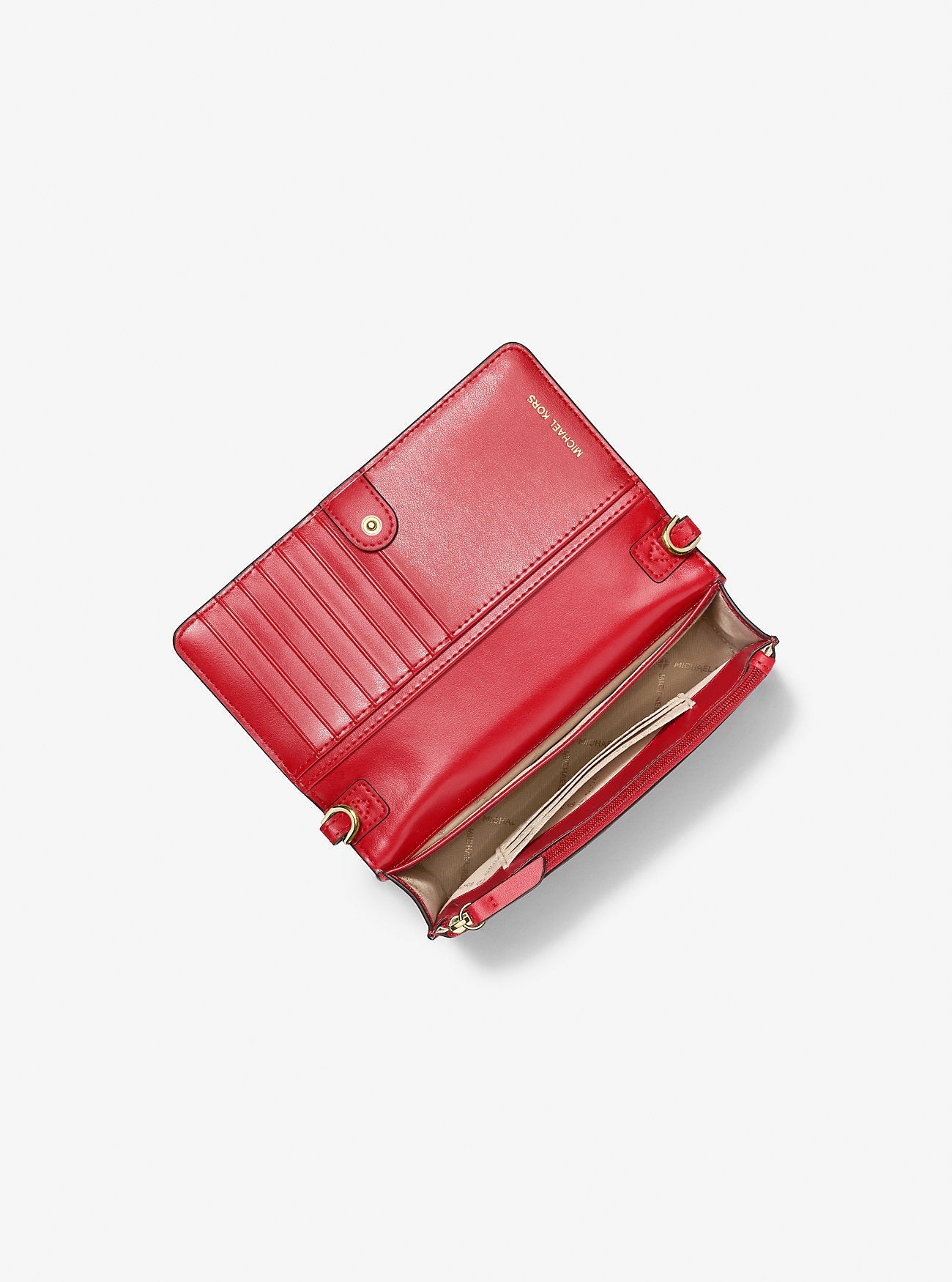 Michael Kors Jet Set Leather and Signature Signature Logo Convertible Crossbody Bag Bag