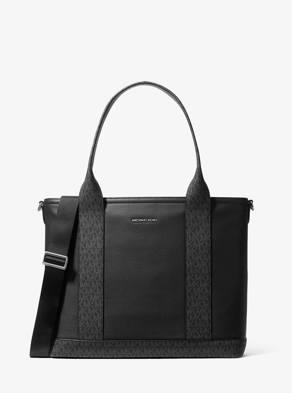 Michael Kors Hudson Leather and Signature Signature Logo Work Tote Bag Work Shoulder Bag