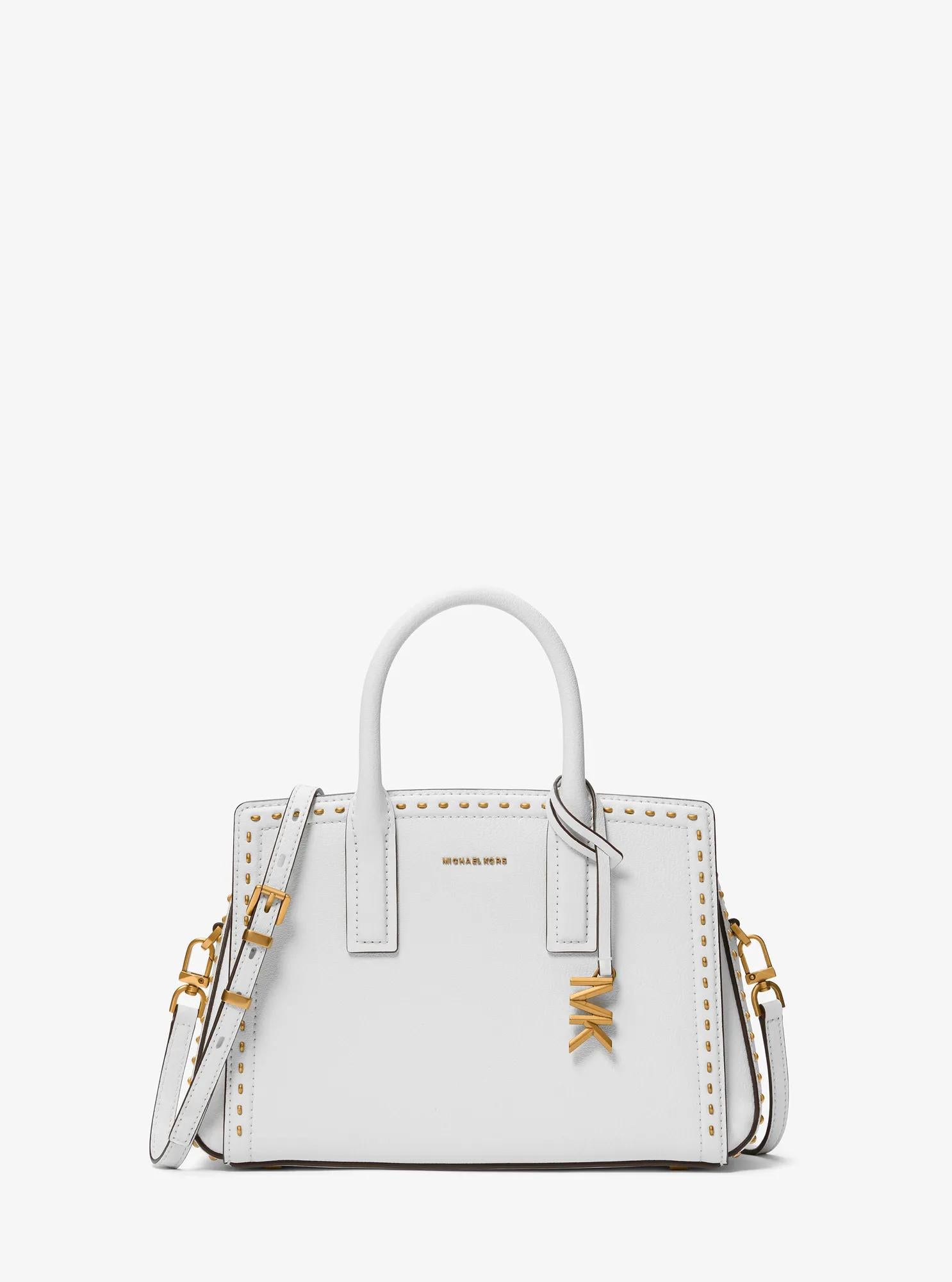 Michael Kors Laila Small Studded Leather Satchel