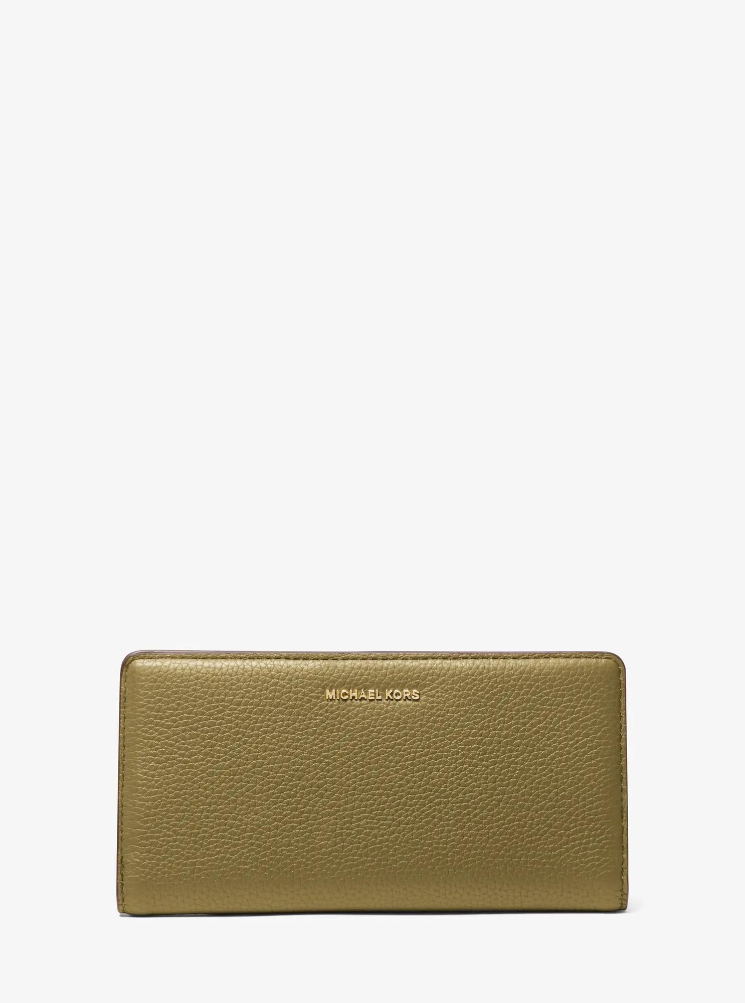 Michael Kors Bryant Large Pebbled Leather Snap-Front Wallet