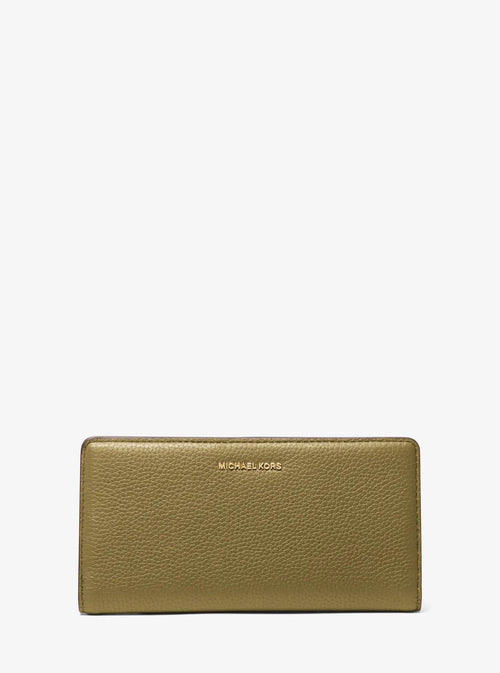 Michael Kors Bryant Large Pebbled Leather Snap-Front Wallet