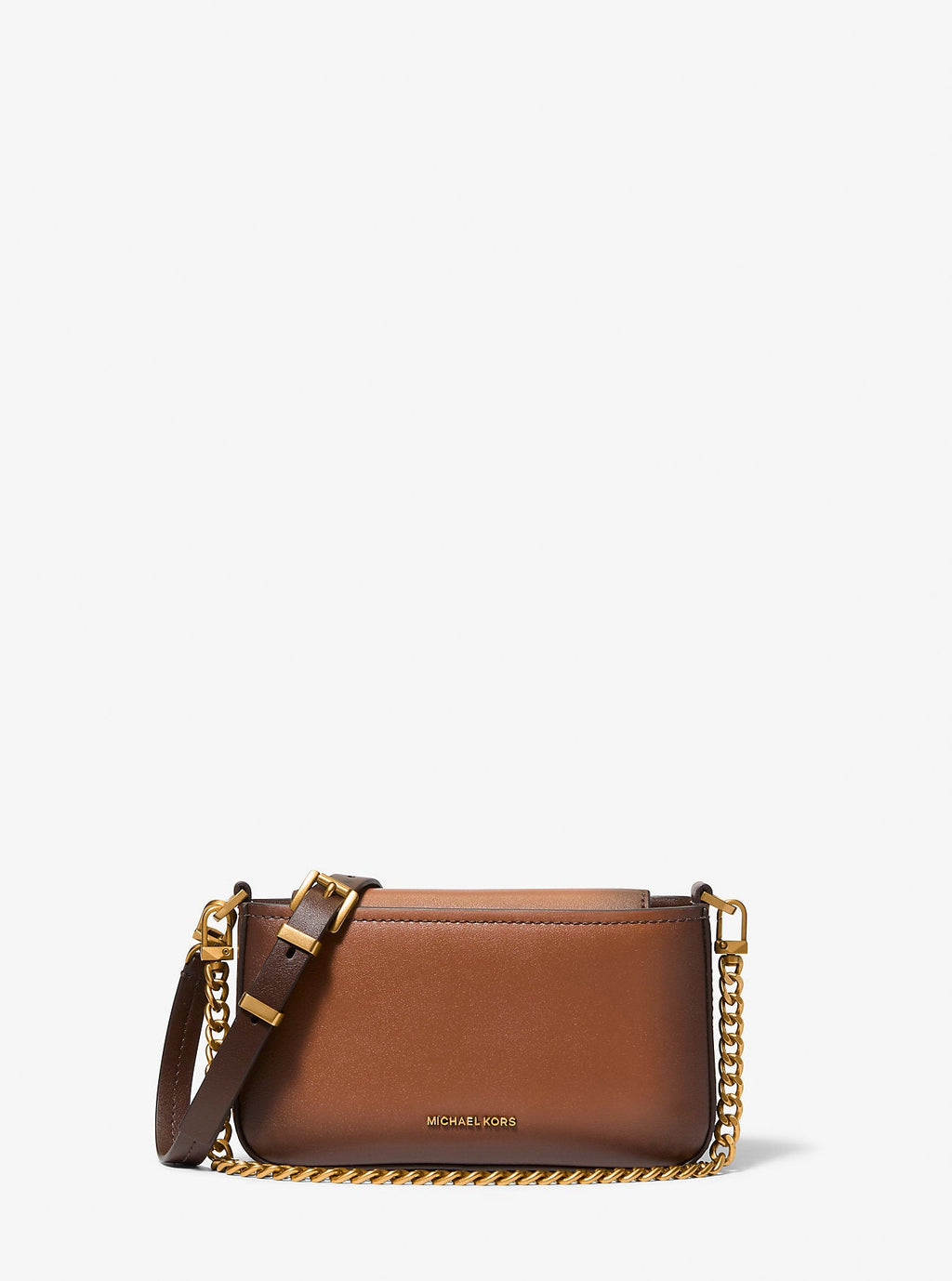 Michael Kors Bryant Small Burnished Leather Convertible Pochette