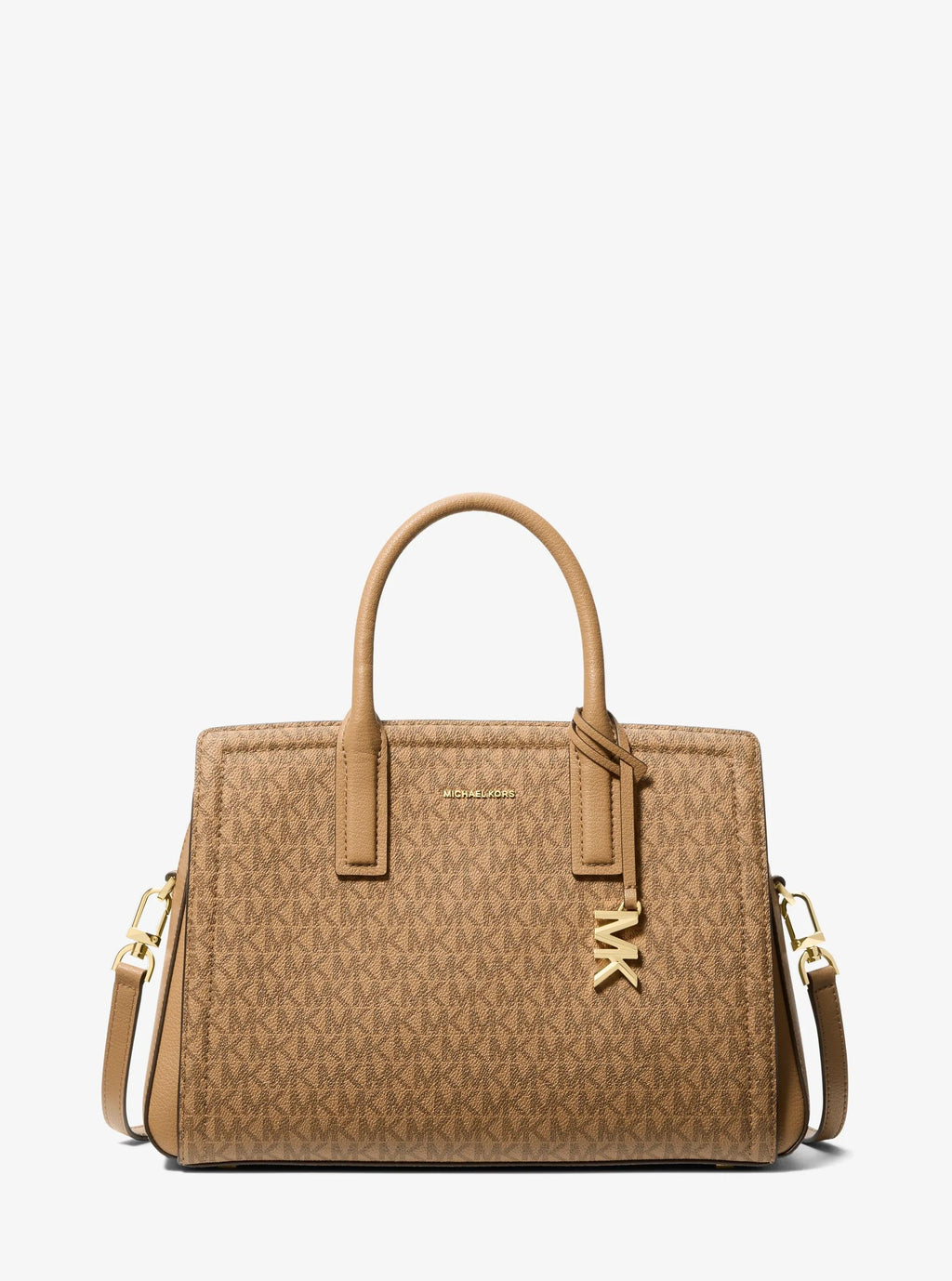 Michael Kors Laila Medium Signature Signature Logo Satchel