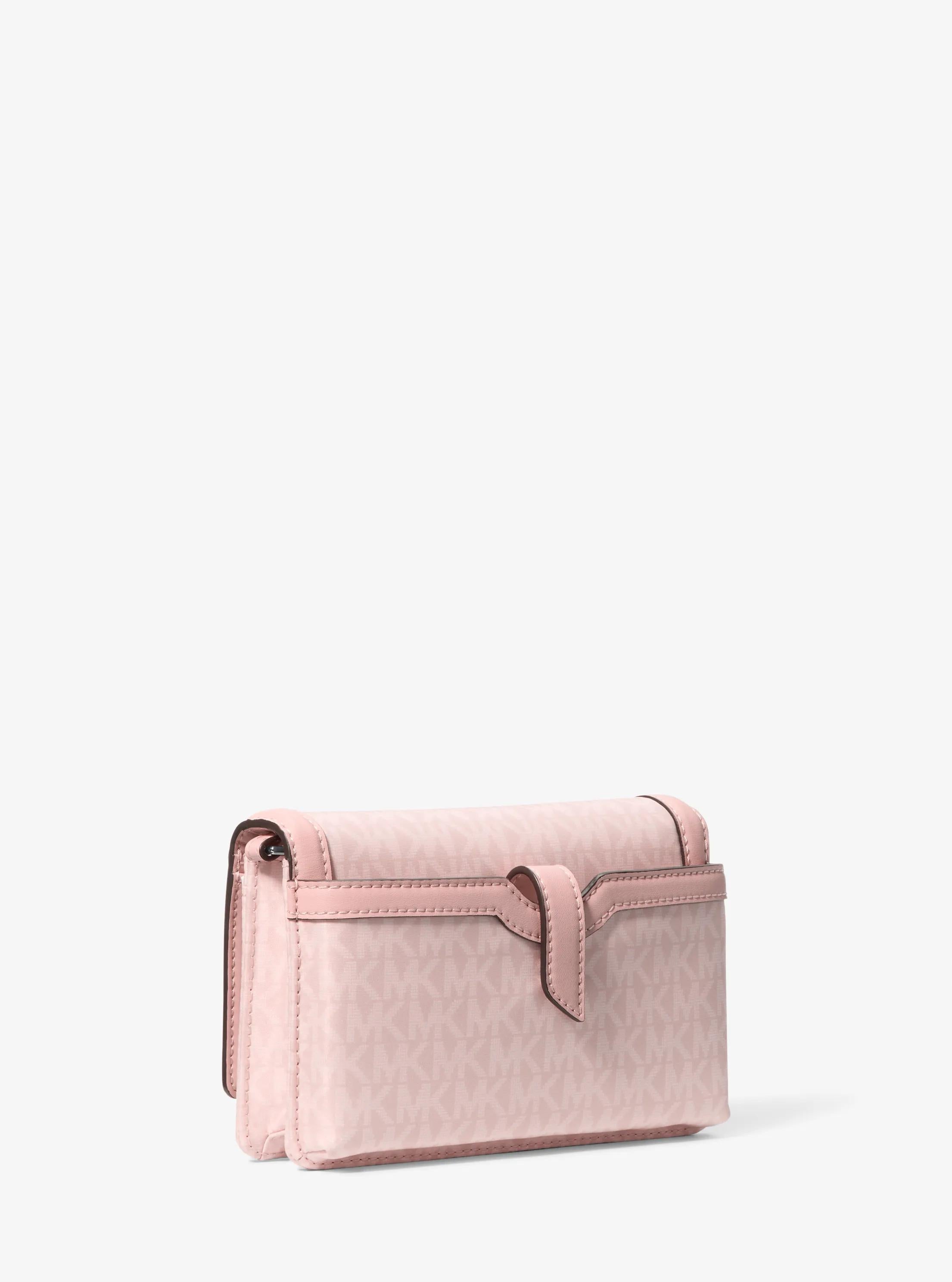 Michael Kors Jet Set Small Signature Signature Logo Print Woven Phone Crossbody Bag Bag Bag