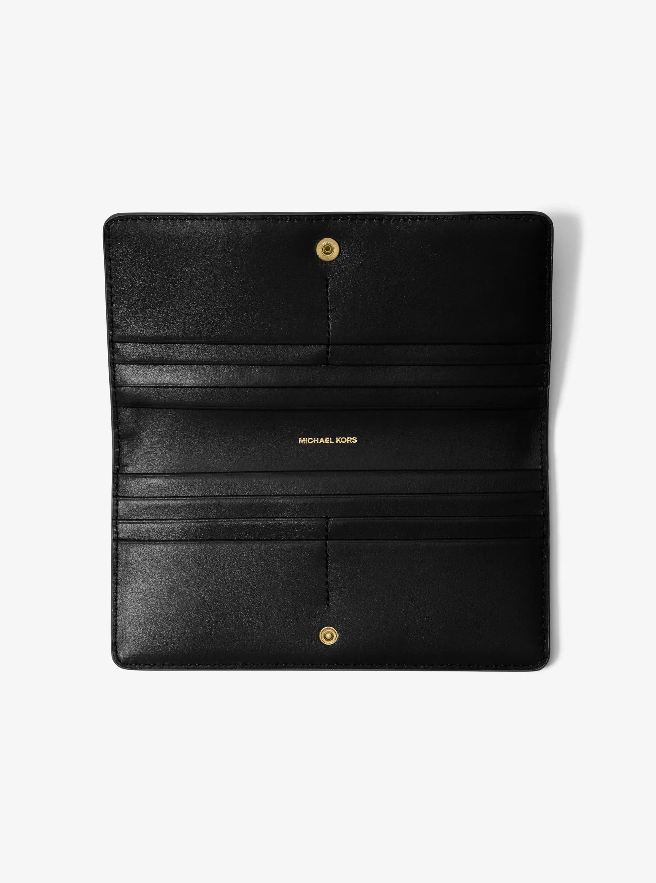 Michael Kors Bryant Large Pebbled Leather Snap-Front Wallet