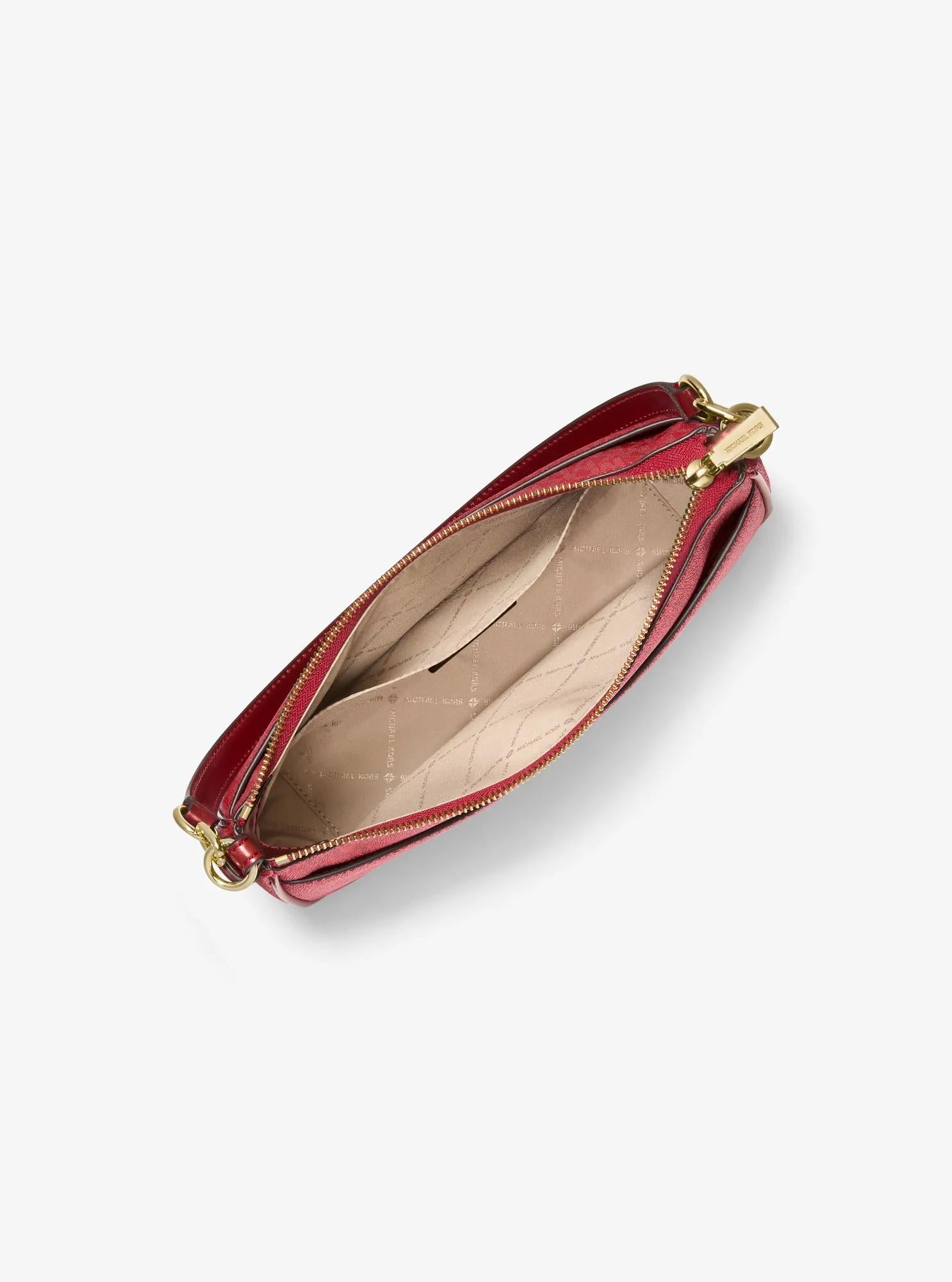 Michael Kors Jet Set Medium Metallic Signature Signature Logo Convertible Crossbody Bag Bag