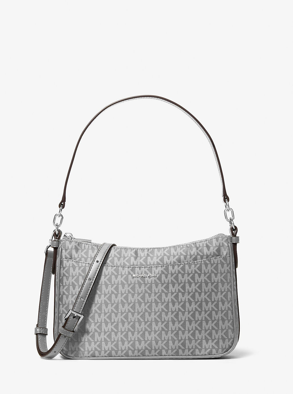 Michael Kors Jet Set Medium Signature Signature Logo Print Woven Pochette Crossbody Bag Bag