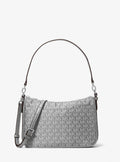 Michael Kors Jet Set Medium Signature Signature Logo Print Woven Pochette Crossbody Bag Bag
