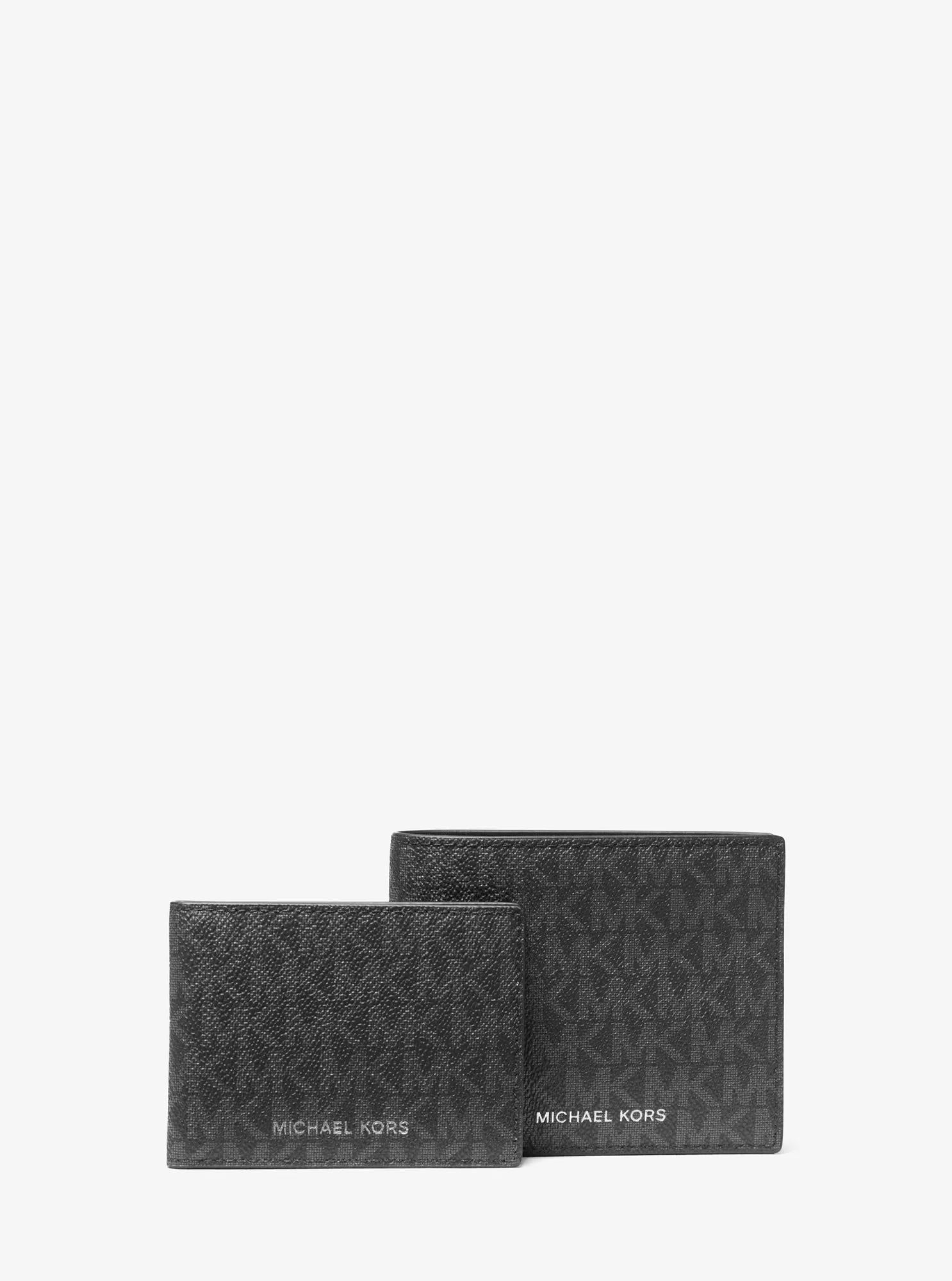 Michael Kors Harrison Signature Logo Billfold Wallet With Passcase