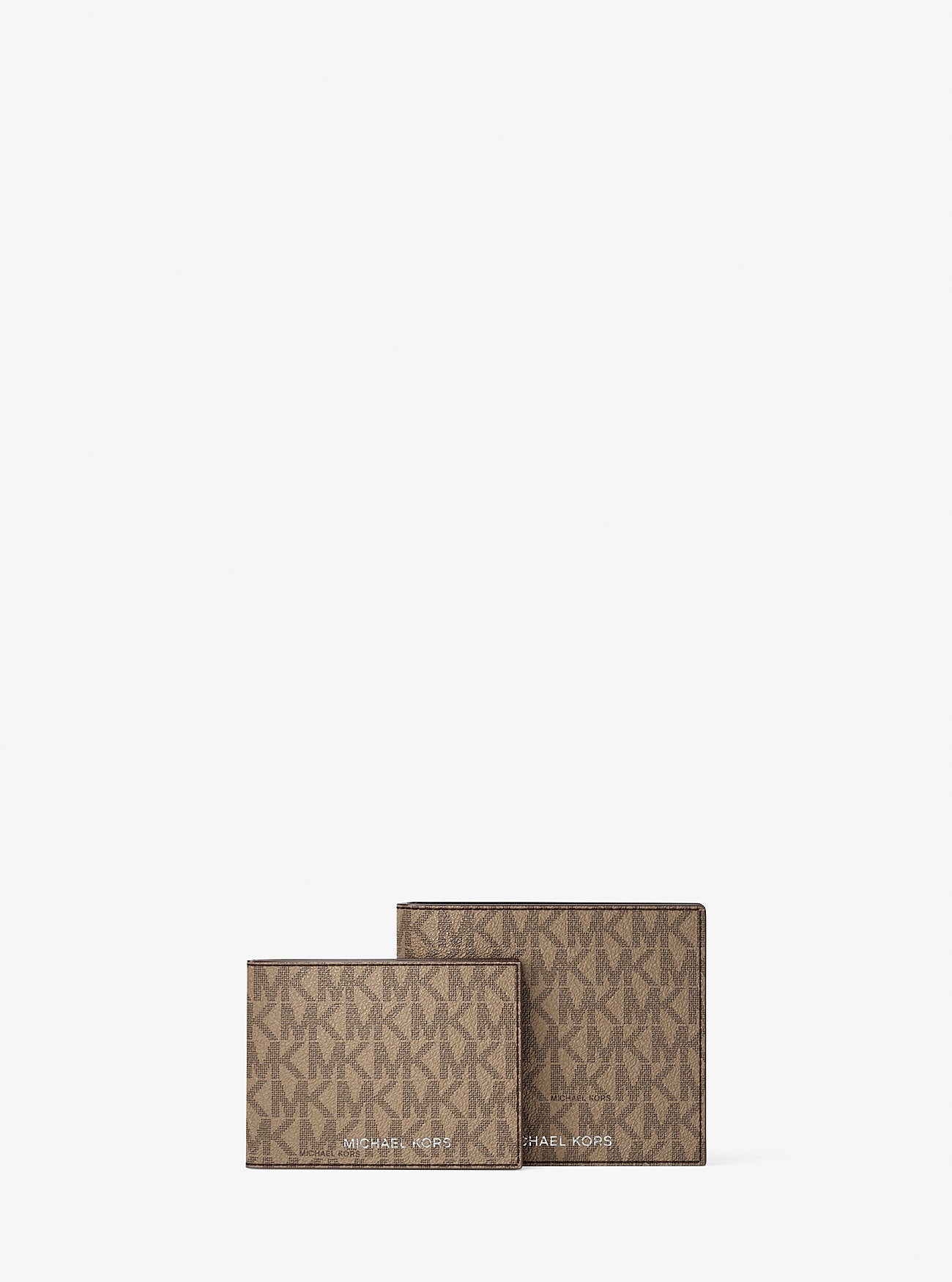 Michael Kors Harrison Signature Logo Billfold Wallet With Passcase
