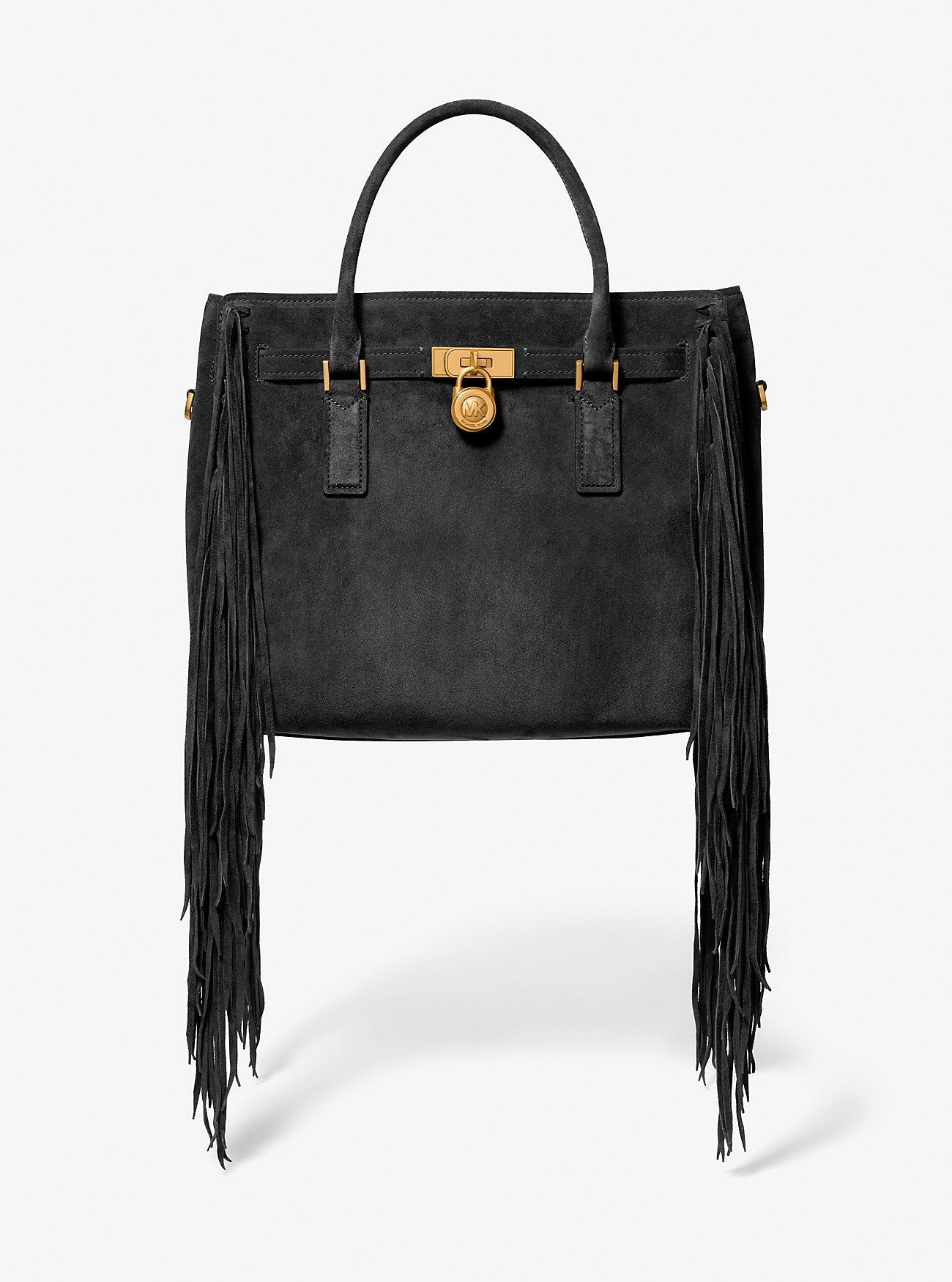 Michael Kors Hamilton Moderne Large Fringed Suede Satchel
