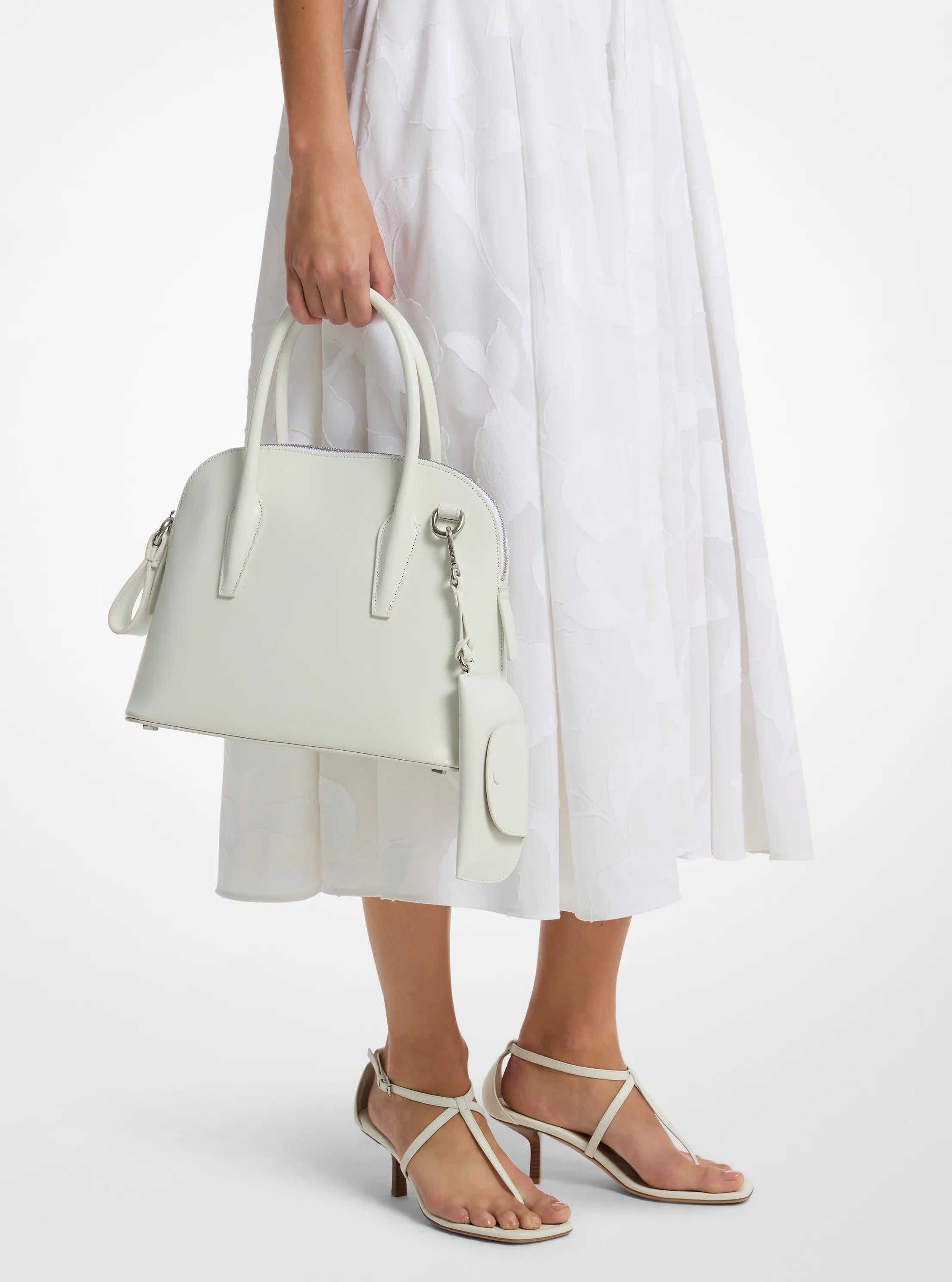 Michael Kors Kaitlin Medium Leather Dome Satchel