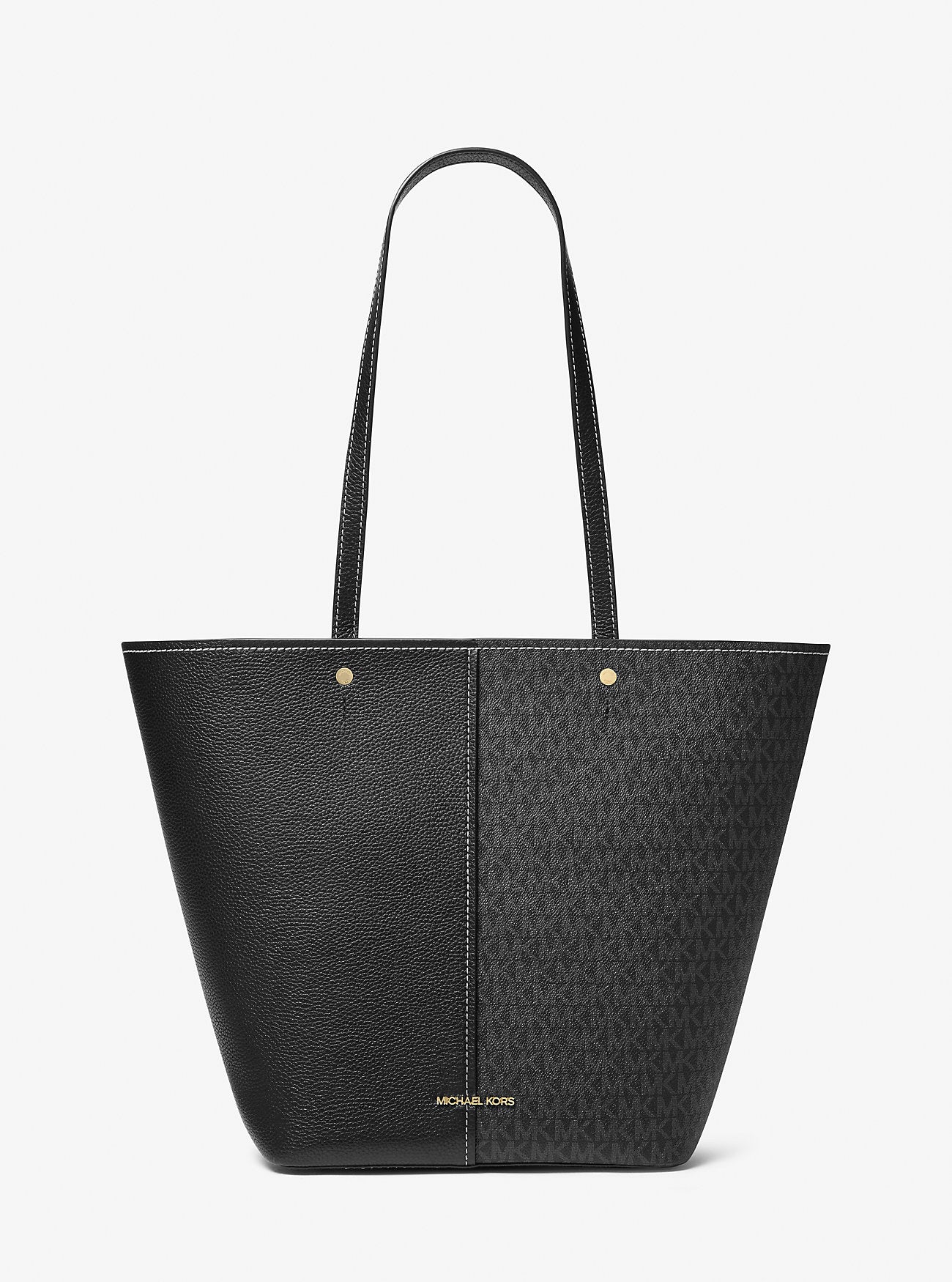 Michael Kors Flora Large Signature Signature Logo and Leather Tote Bag Work Shoulder Bag