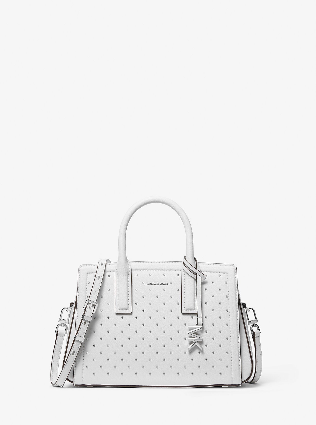 Michael Kors Laila Small Studded Leather Satchel